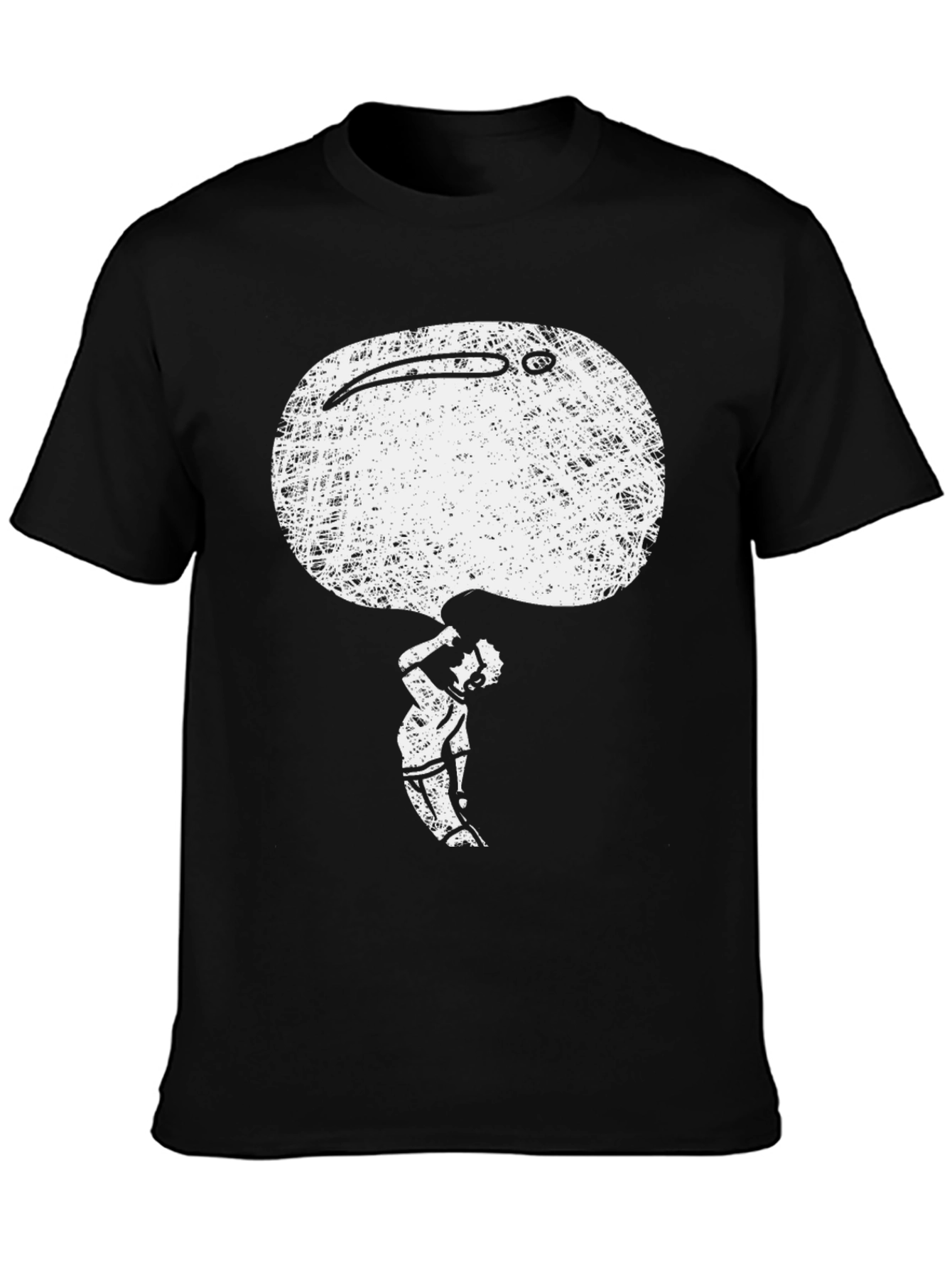 Abstract Art Graphic Print Black T-Shirt