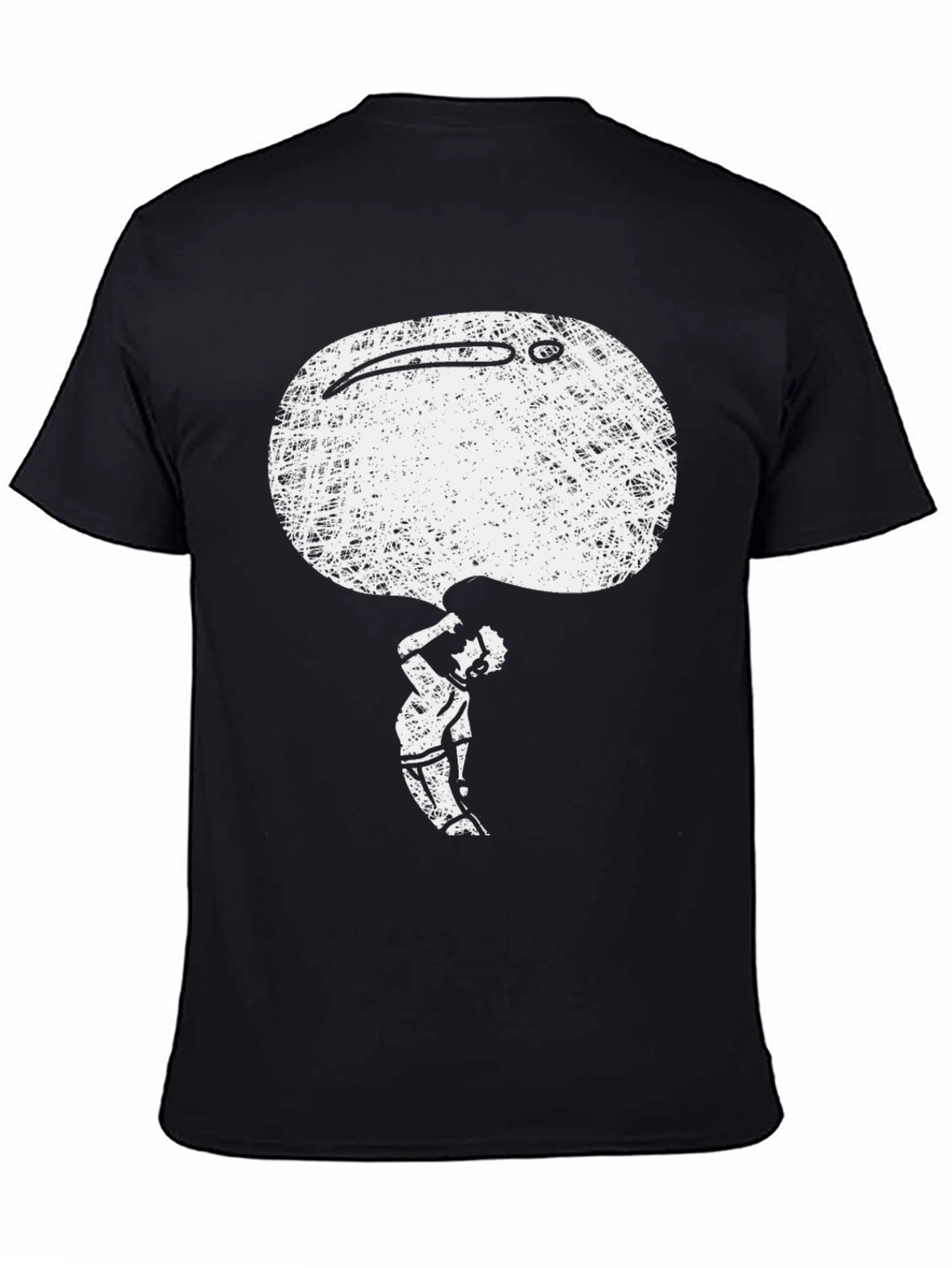 Abstract Art Graphic Print Black T-Shirt