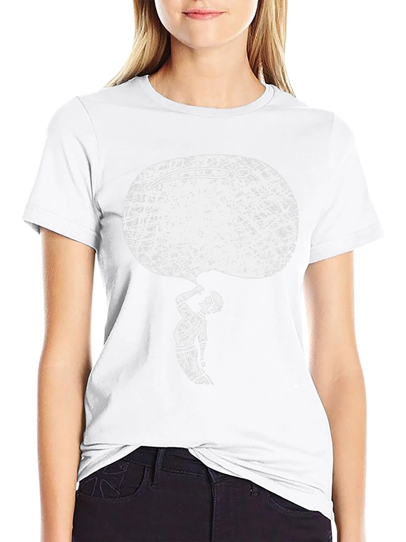 Abstract Art Graphic Print Black T-Shirt