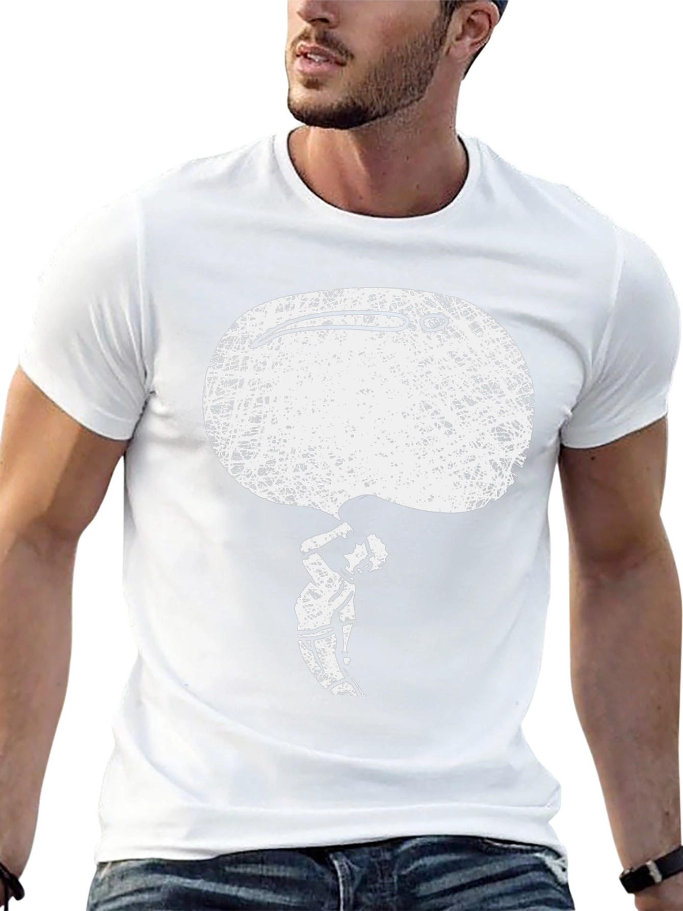 Abstract Art Graphic Print Black T-Shirt