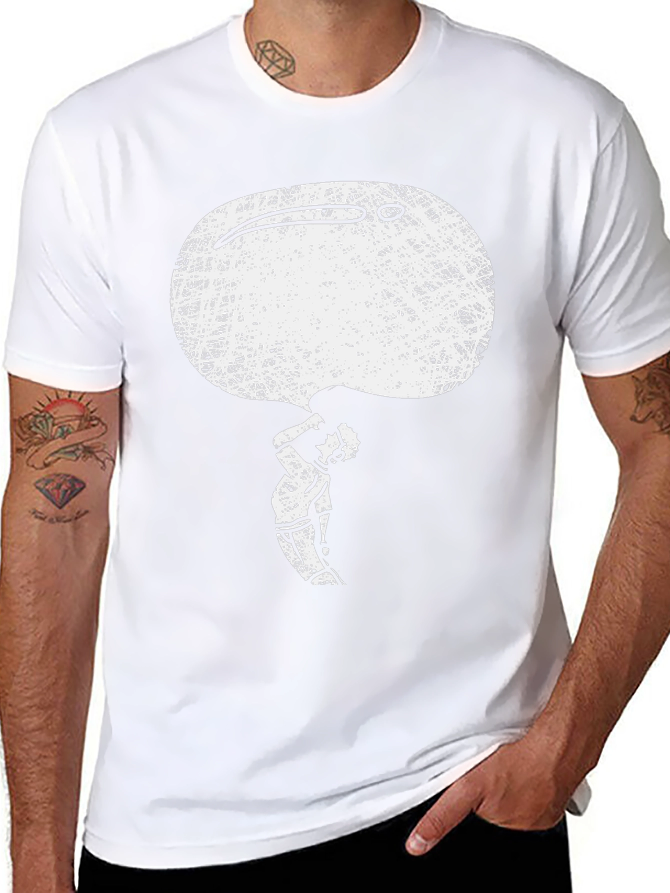 Abstract Art Graphic Print Black T-Shirt