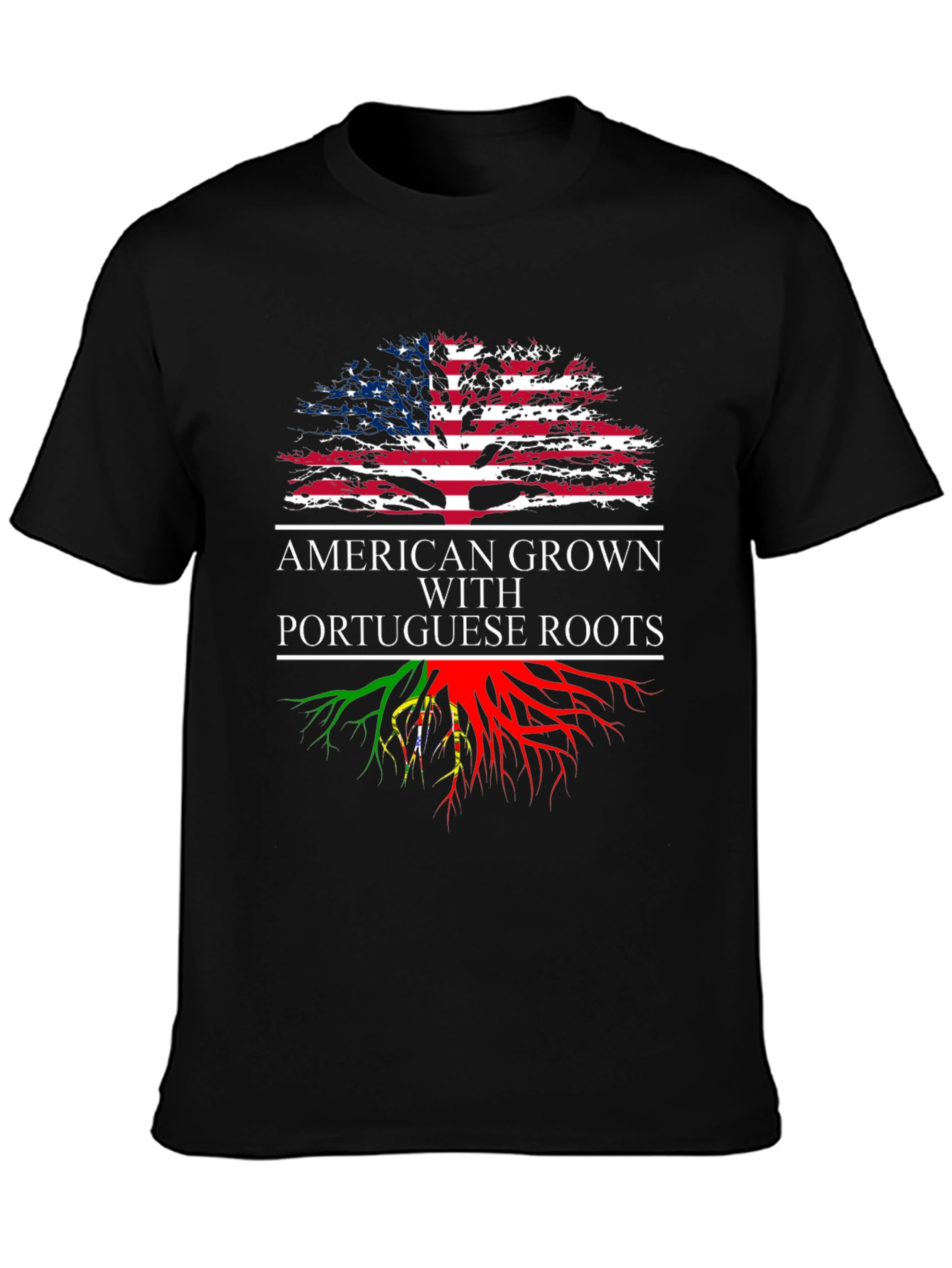 American Grown with Portuguese Roots Graphic T-Shirt