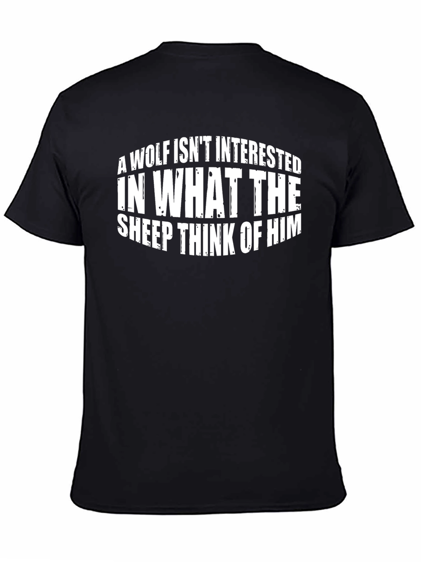 Wolf Sheep T-Shirt - Black Crew Neck Tee