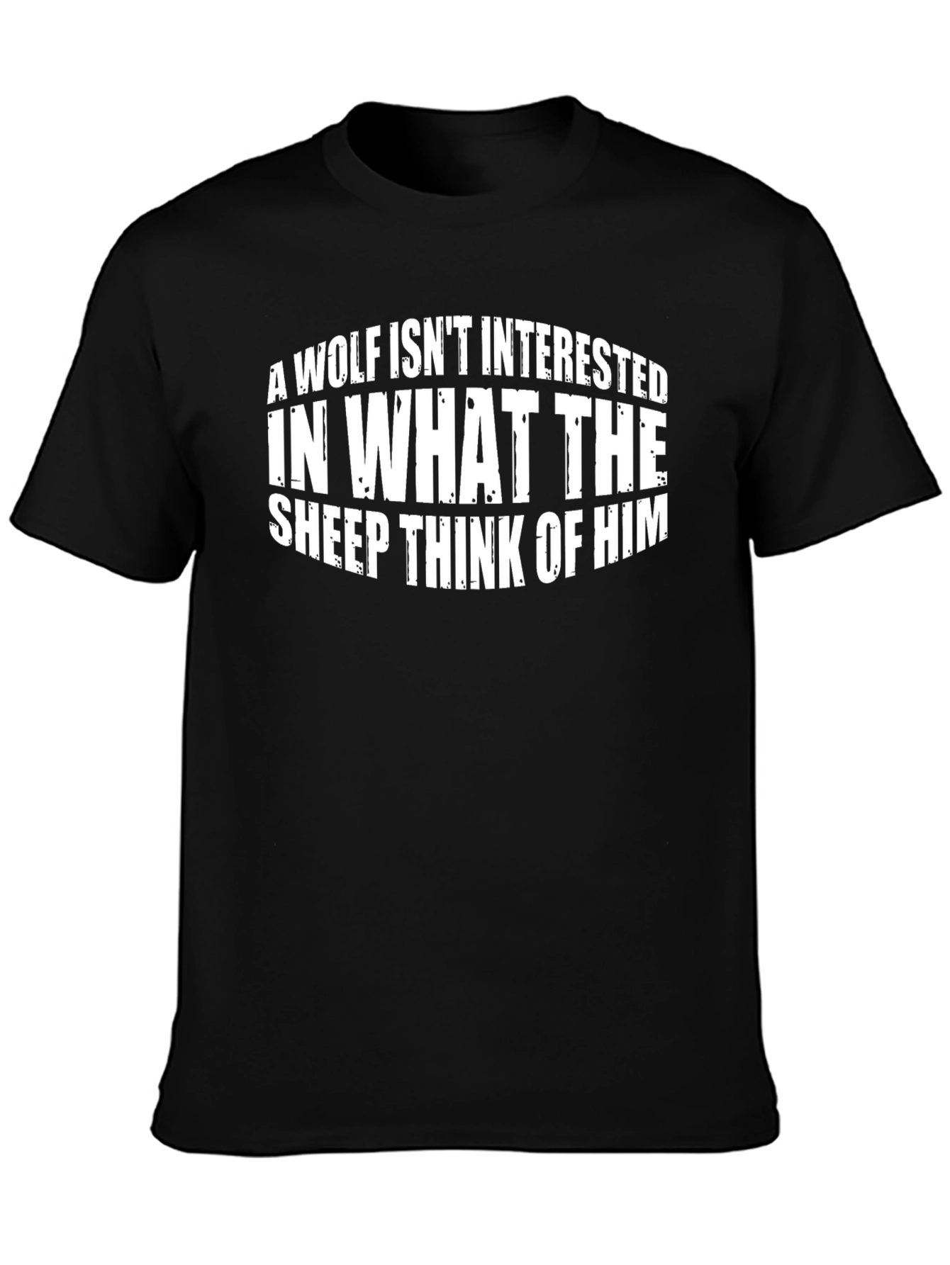Wolf Sheep T-Shirt - Black Crew Neck Tee