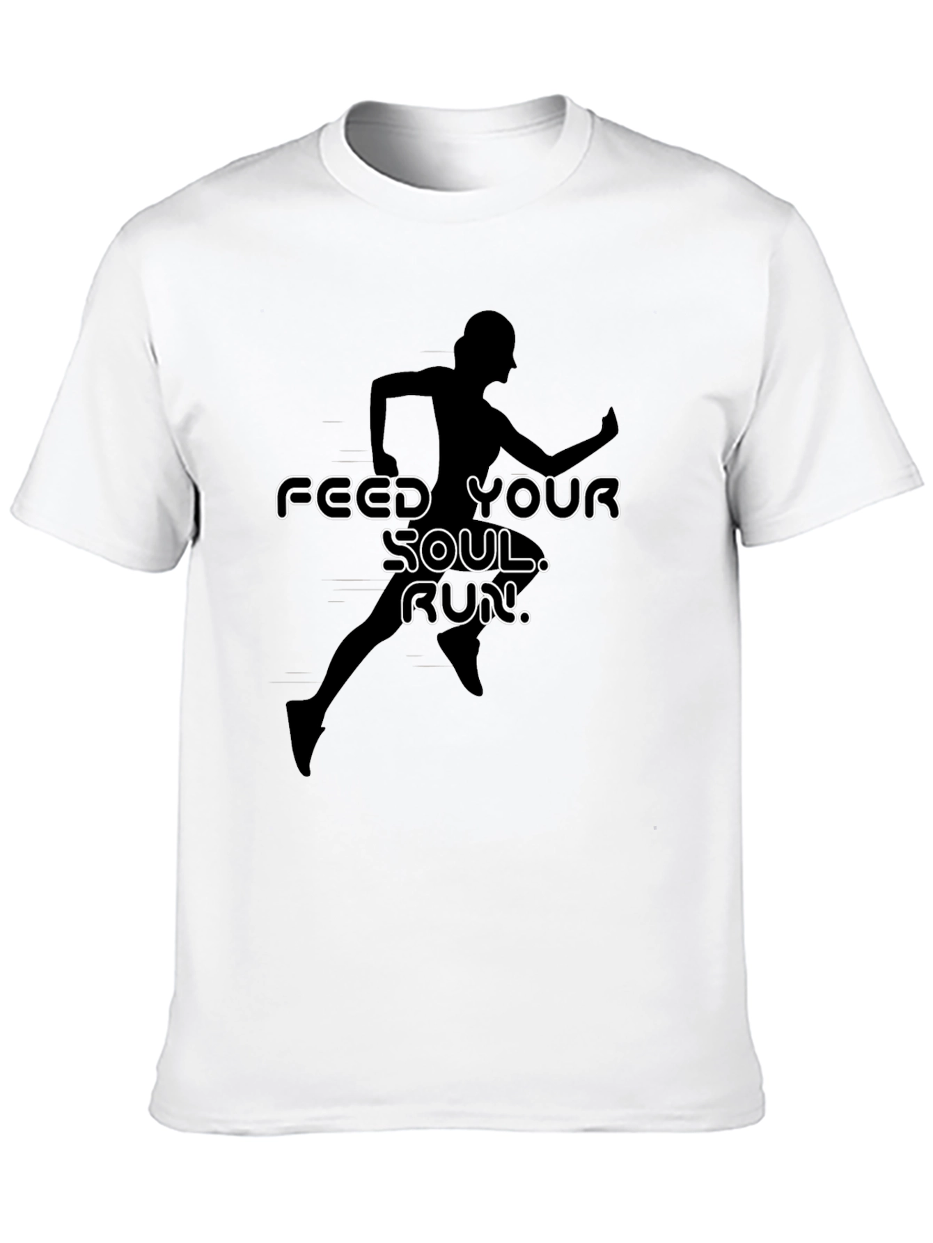 Feed Your Soul Run Graphic T-Shirt - Black