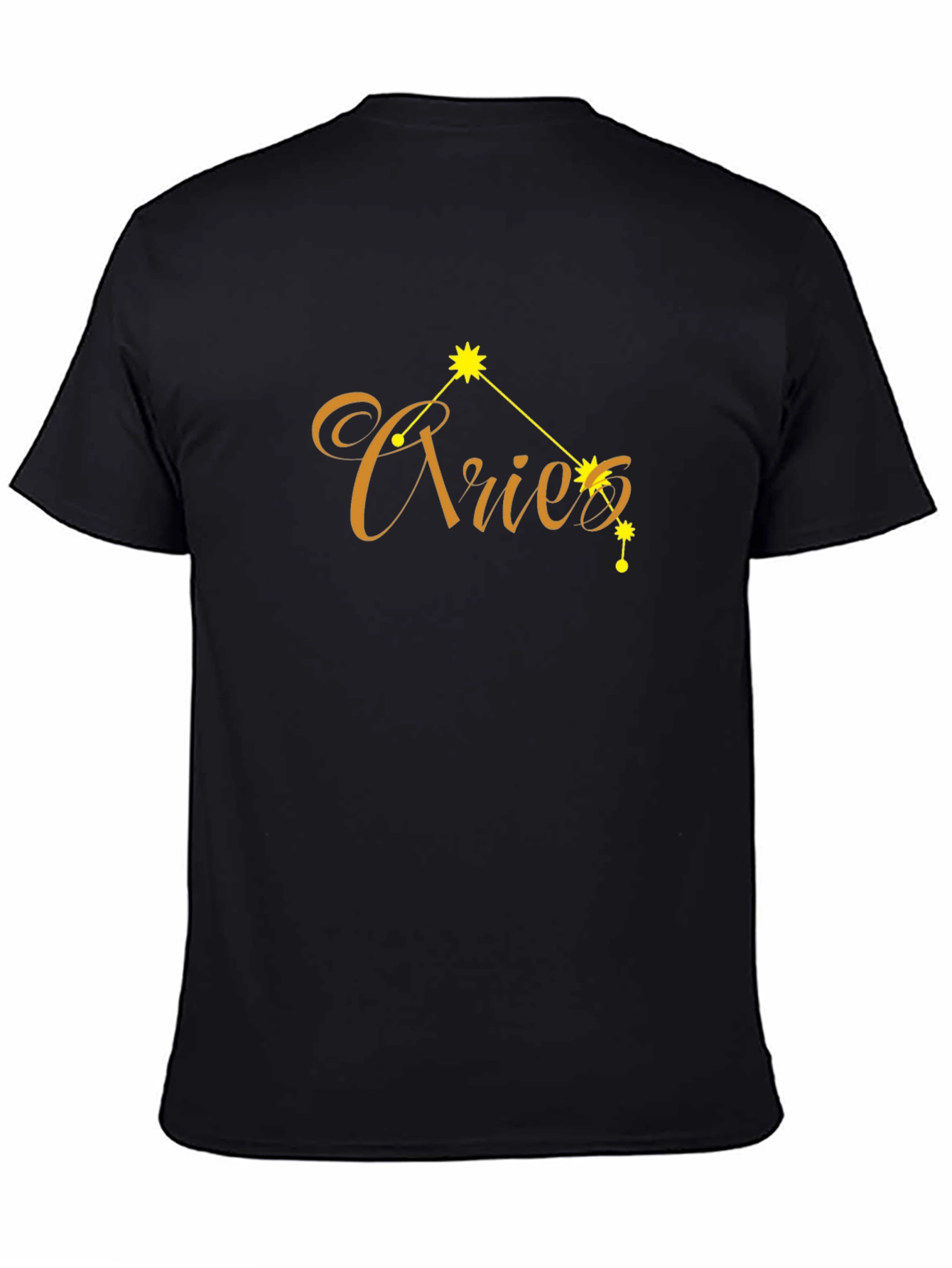Aries Zodiac Sign Black T-Shirt
