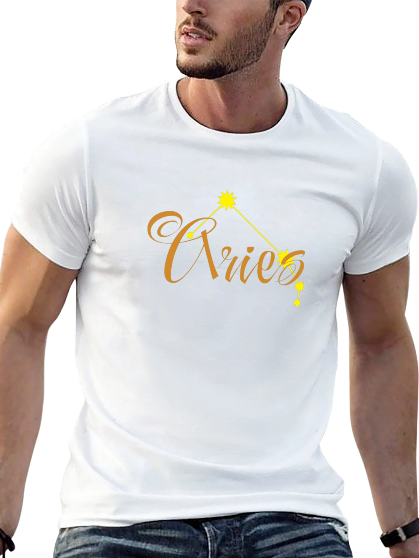 Aries Zodiac Sign Black T-Shirt