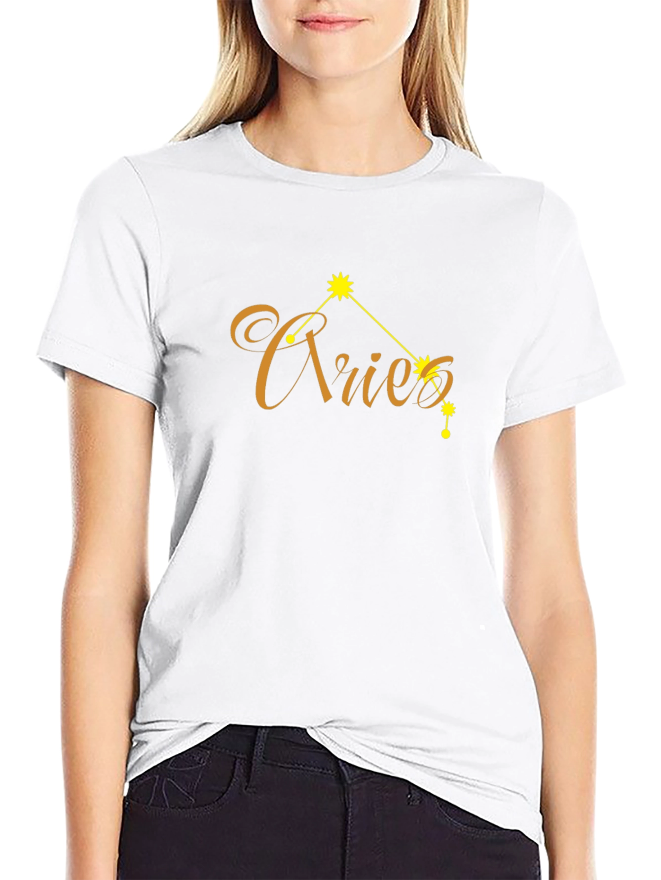Aries Zodiac Sign Black T-Shirt