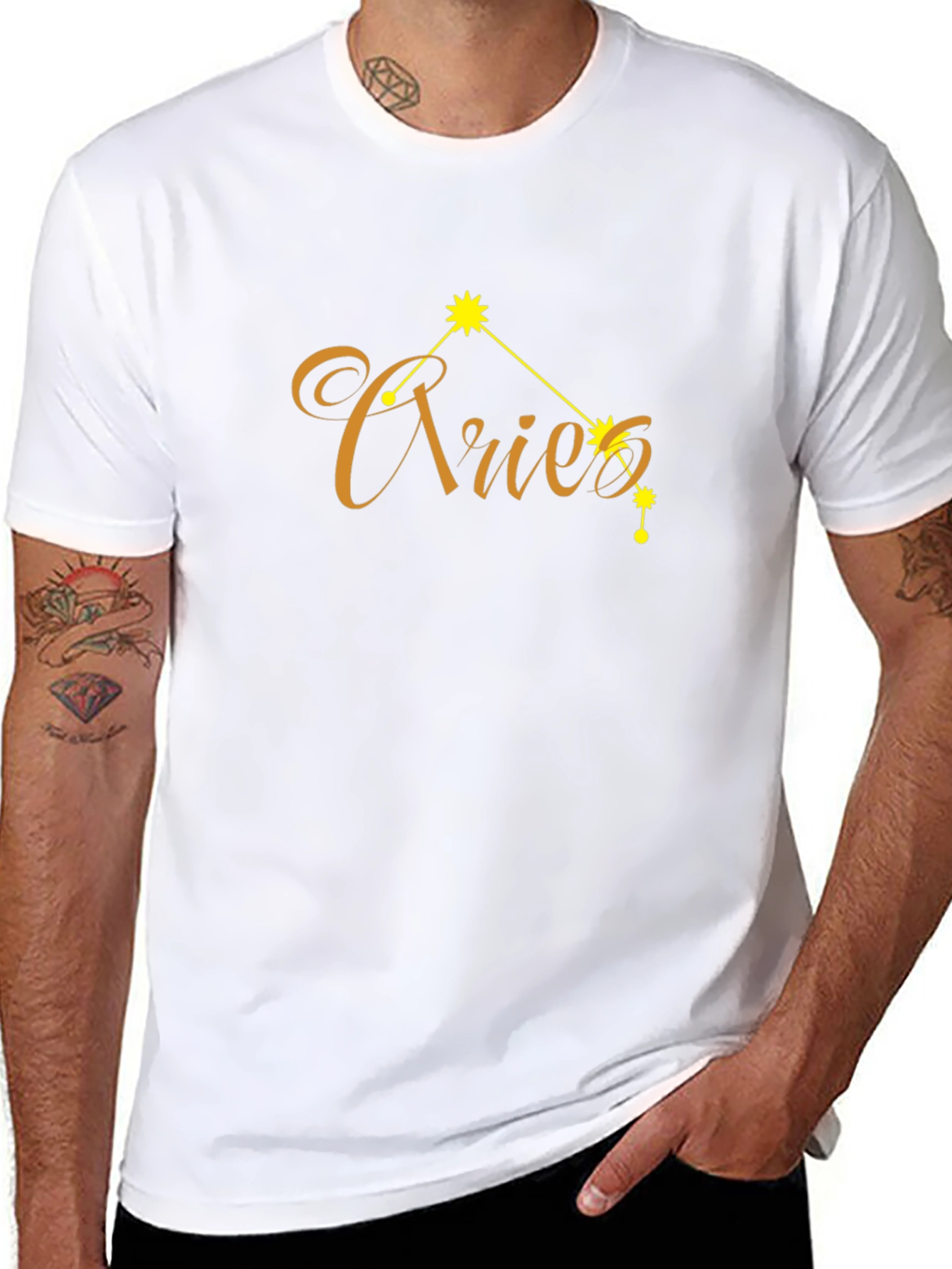 Aries Zodiac Sign Black T-Shirt