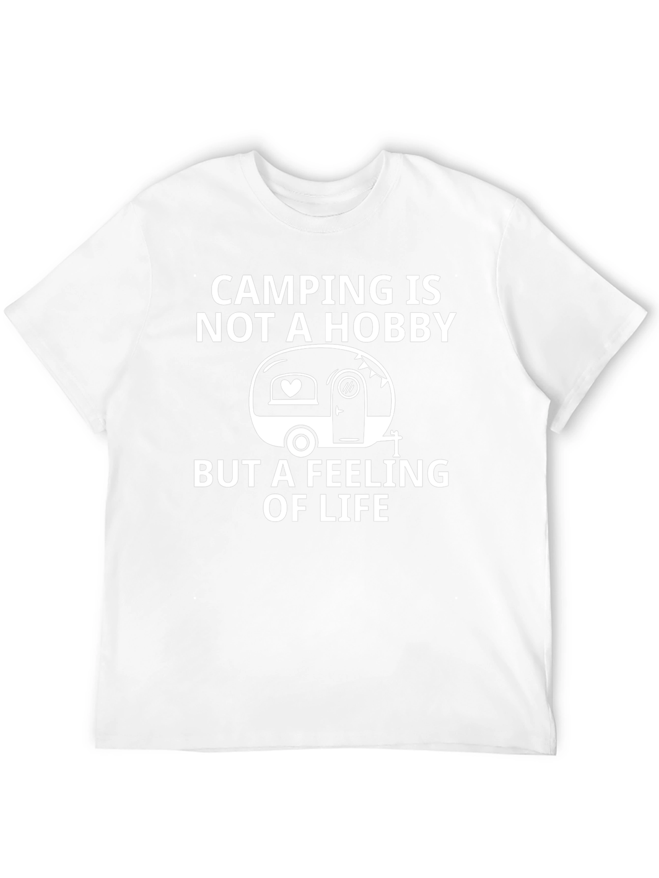 Camping is a Feeling of Life Black T-Shirt