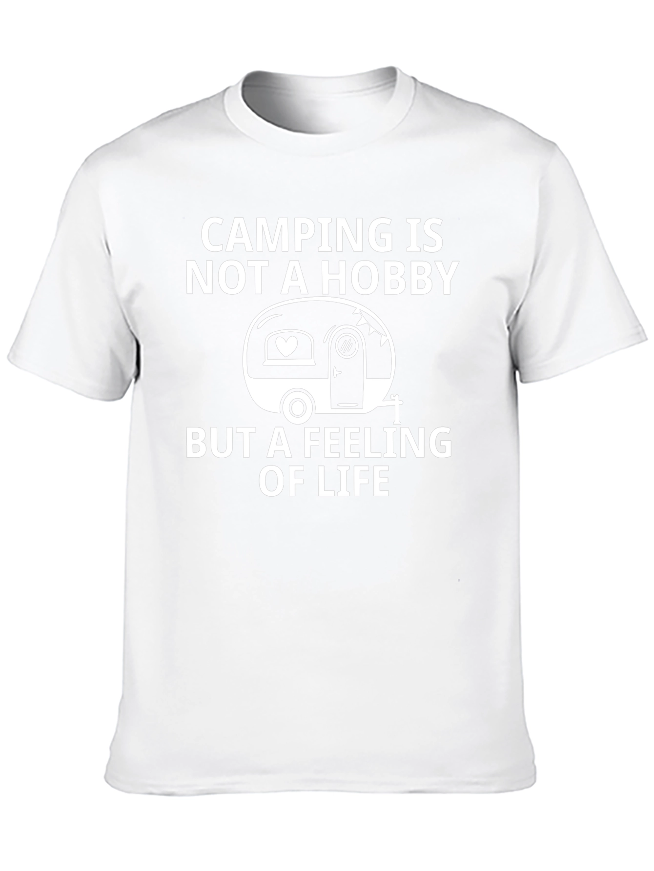 Camping is a Feeling of Life Black T-Shirt