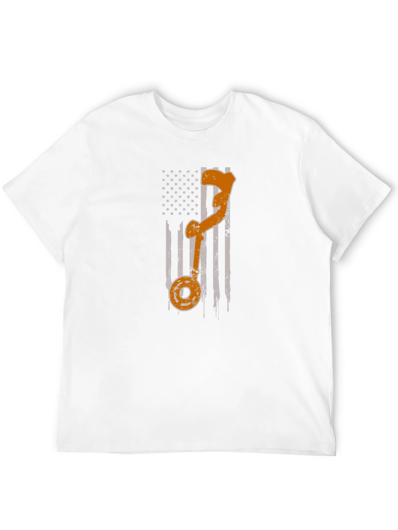American Flag T-Shirt - Fishing Rod Design