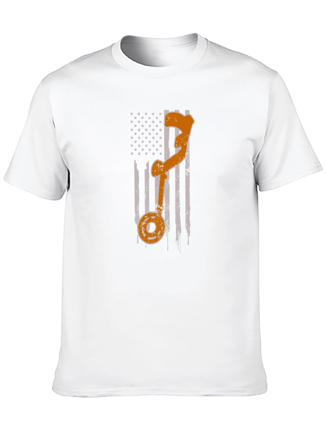 American Flag T-Shirt - Fishing Rod Design