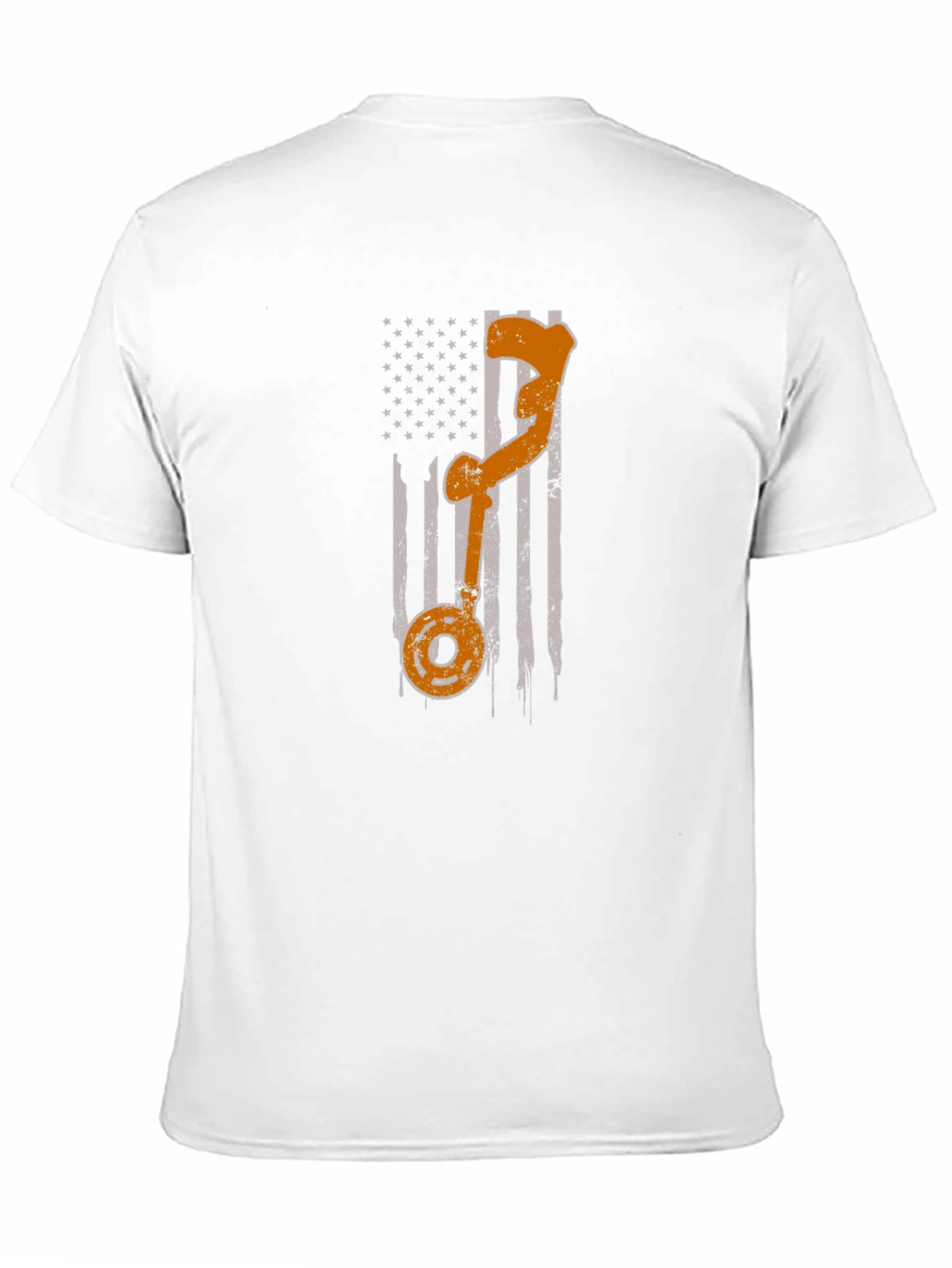 American Flag T-Shirt - Fishing Rod Design