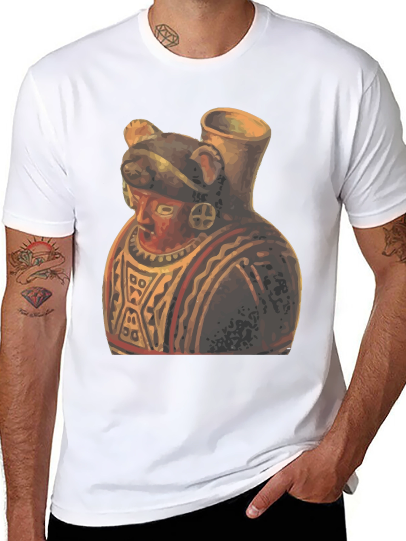 Unique Artistic Graphic Tee - Anthropomorphic Pottery