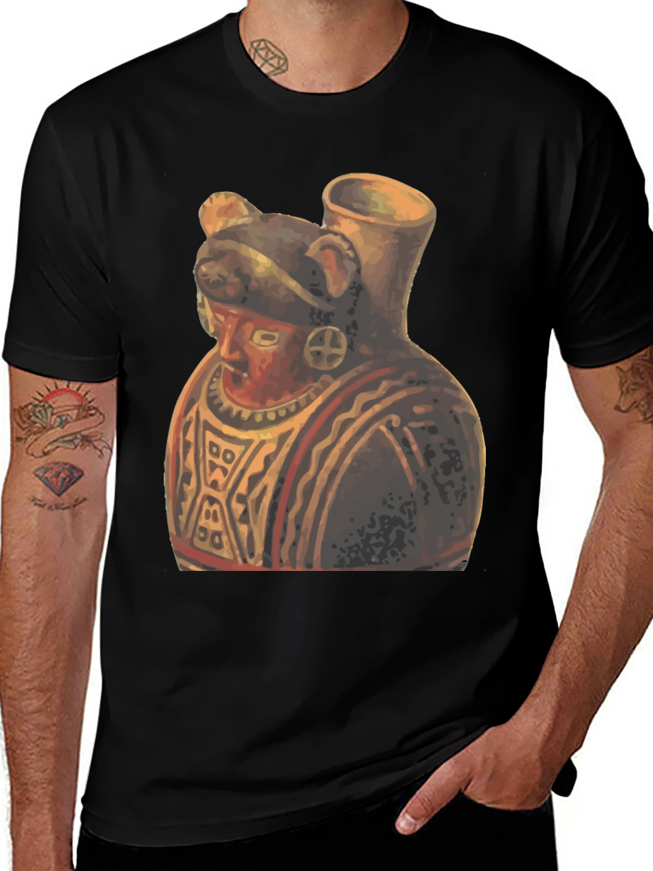 Unique Artistic Graphic Tee - Anthropomorphic Pottery