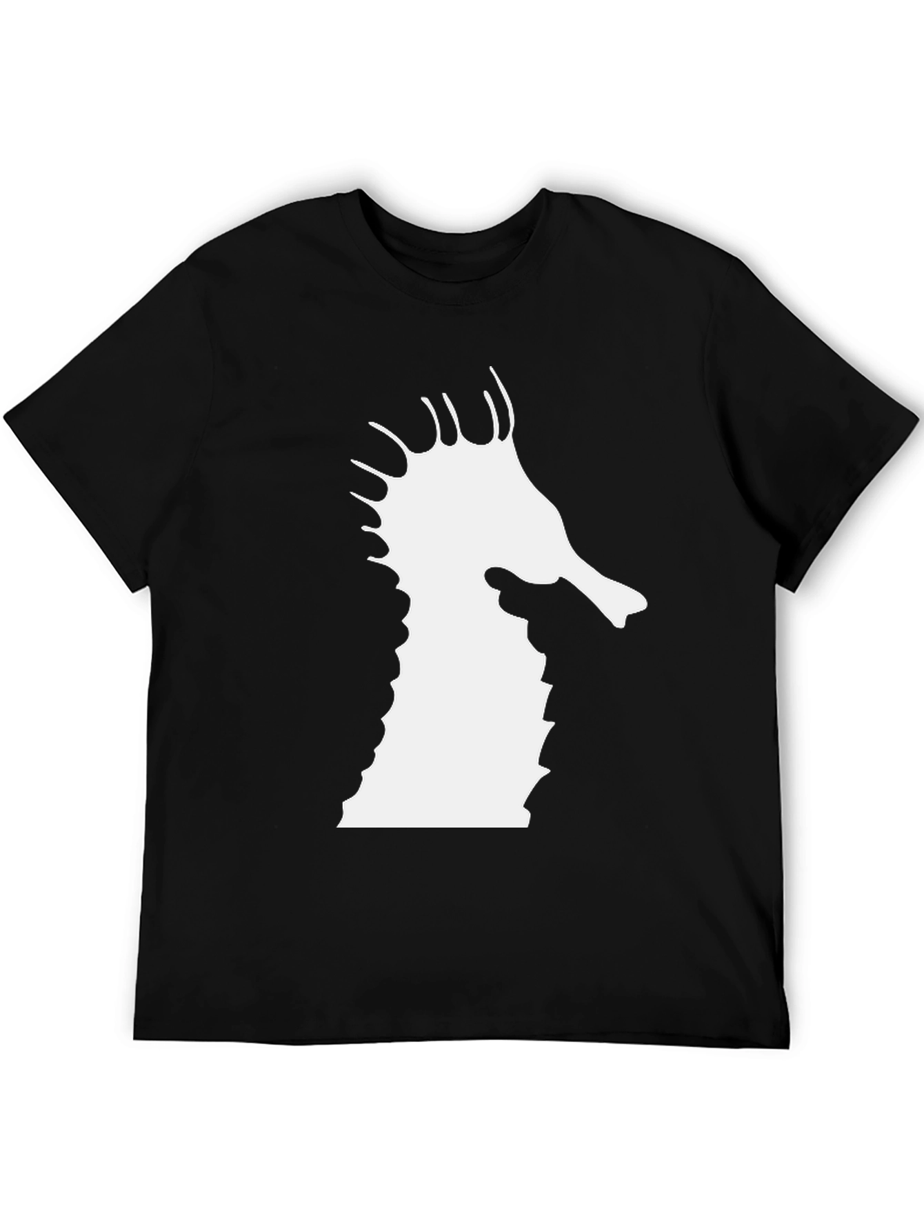 Seahorse Graphic Tee - Black Cotton Blend