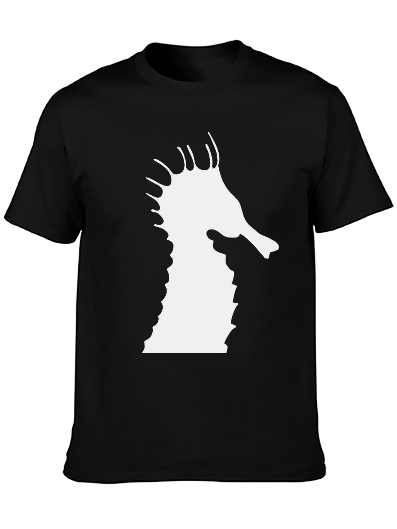 Seahorse Graphic Tee - Black Cotton Blend