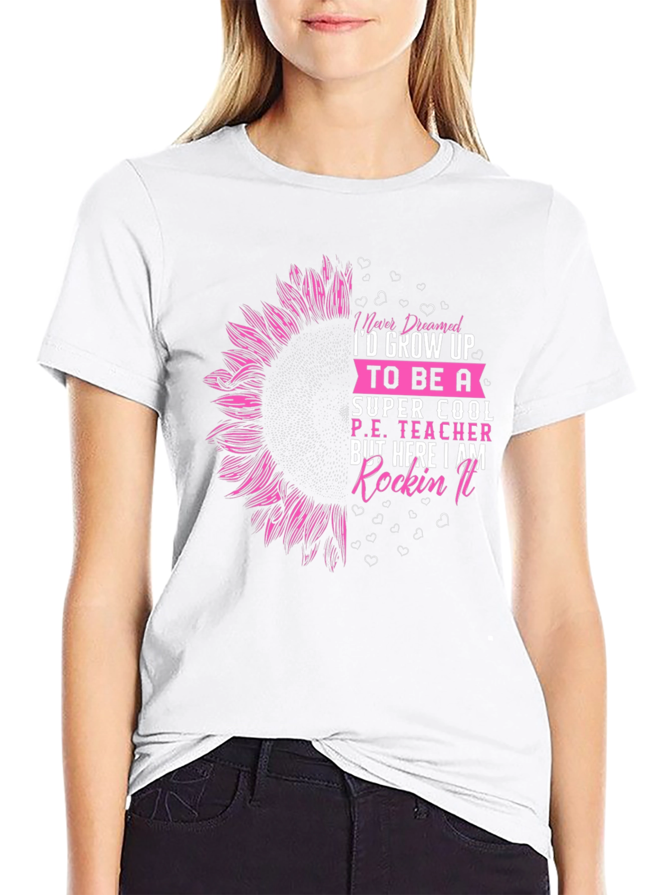 Cool P.E. Teacher Sunflower Graphic Tee