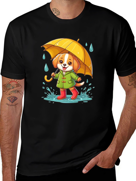 Cute Dog in Rain T-Shirt