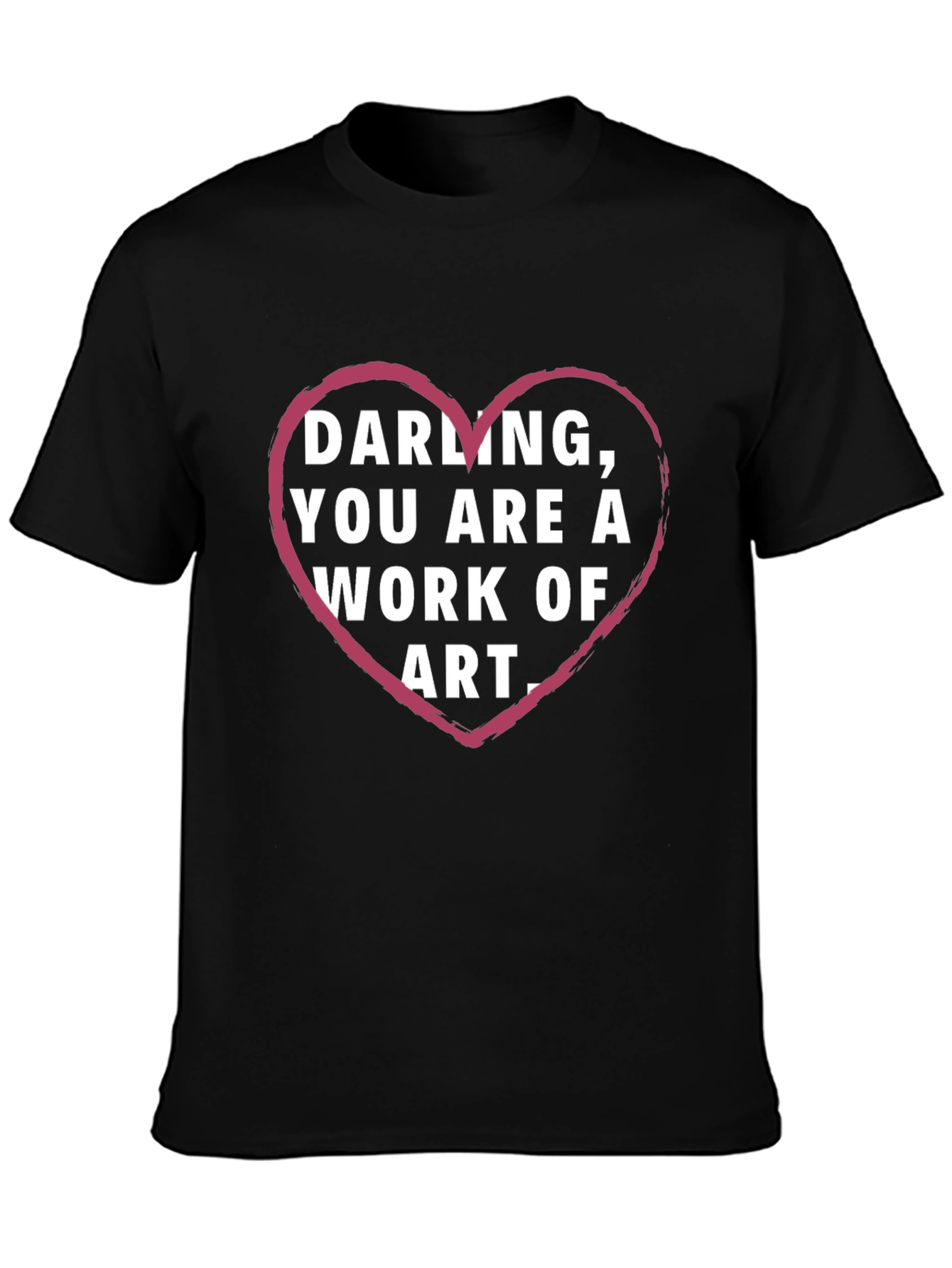 Darling You Are Art Graphic Tee - Black