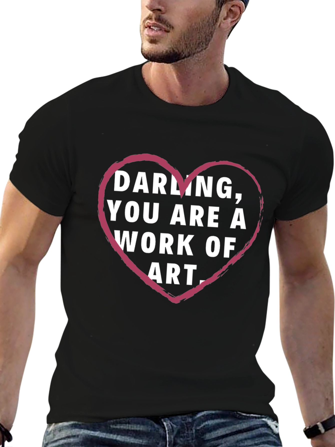 Darling You Are Art Graphic Tee - Black