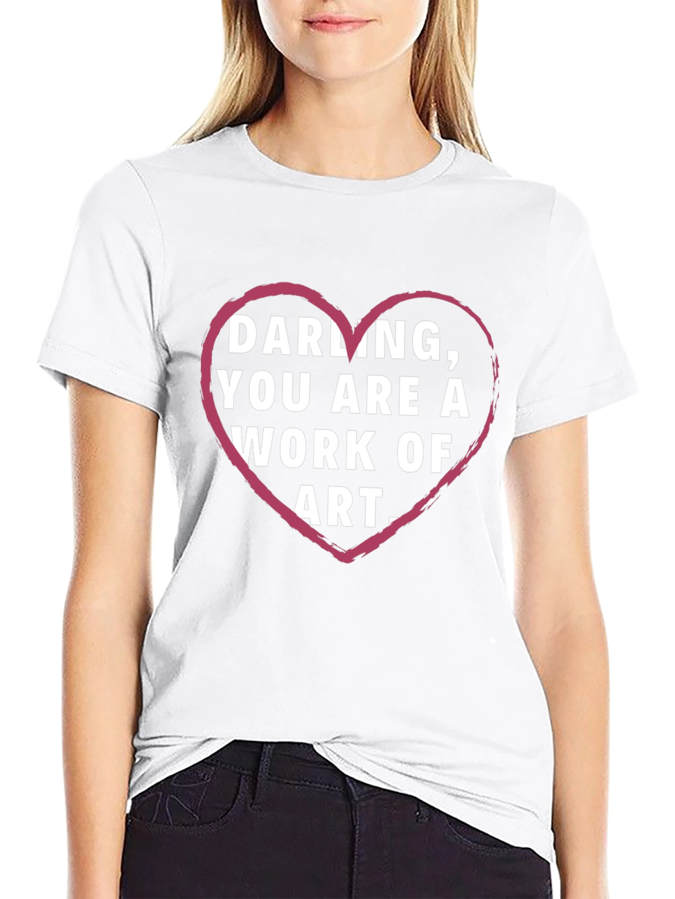 Darling You Are Art Graphic Tee - Black