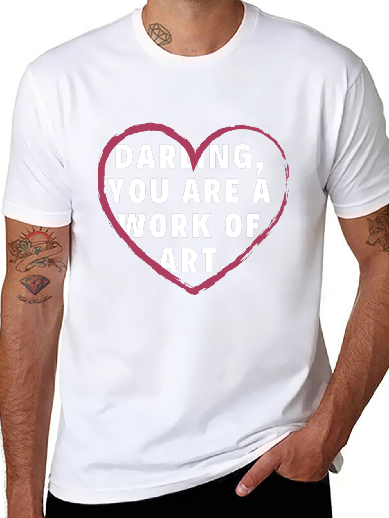 Darling You Are Art Graphic Tee - Black