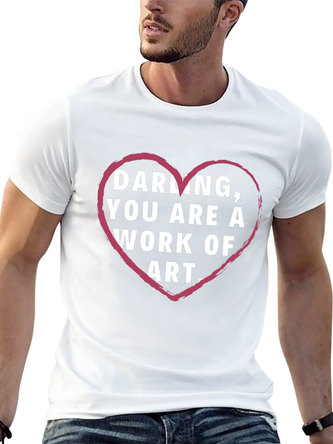 Darling You Are Art Graphic Tee - Black