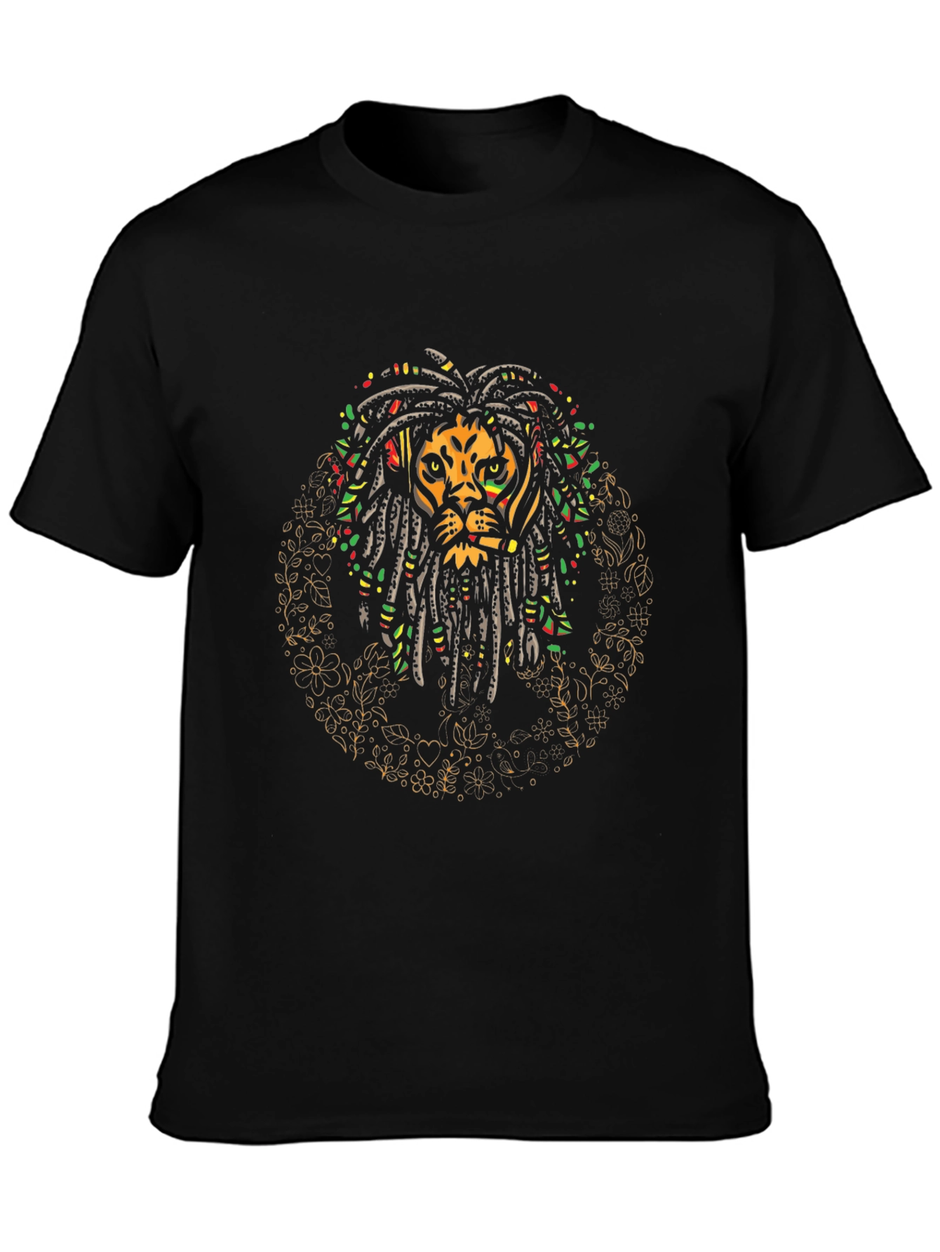 Rasta Lion Graphic Tee - Reggae Vibe T-Shirt