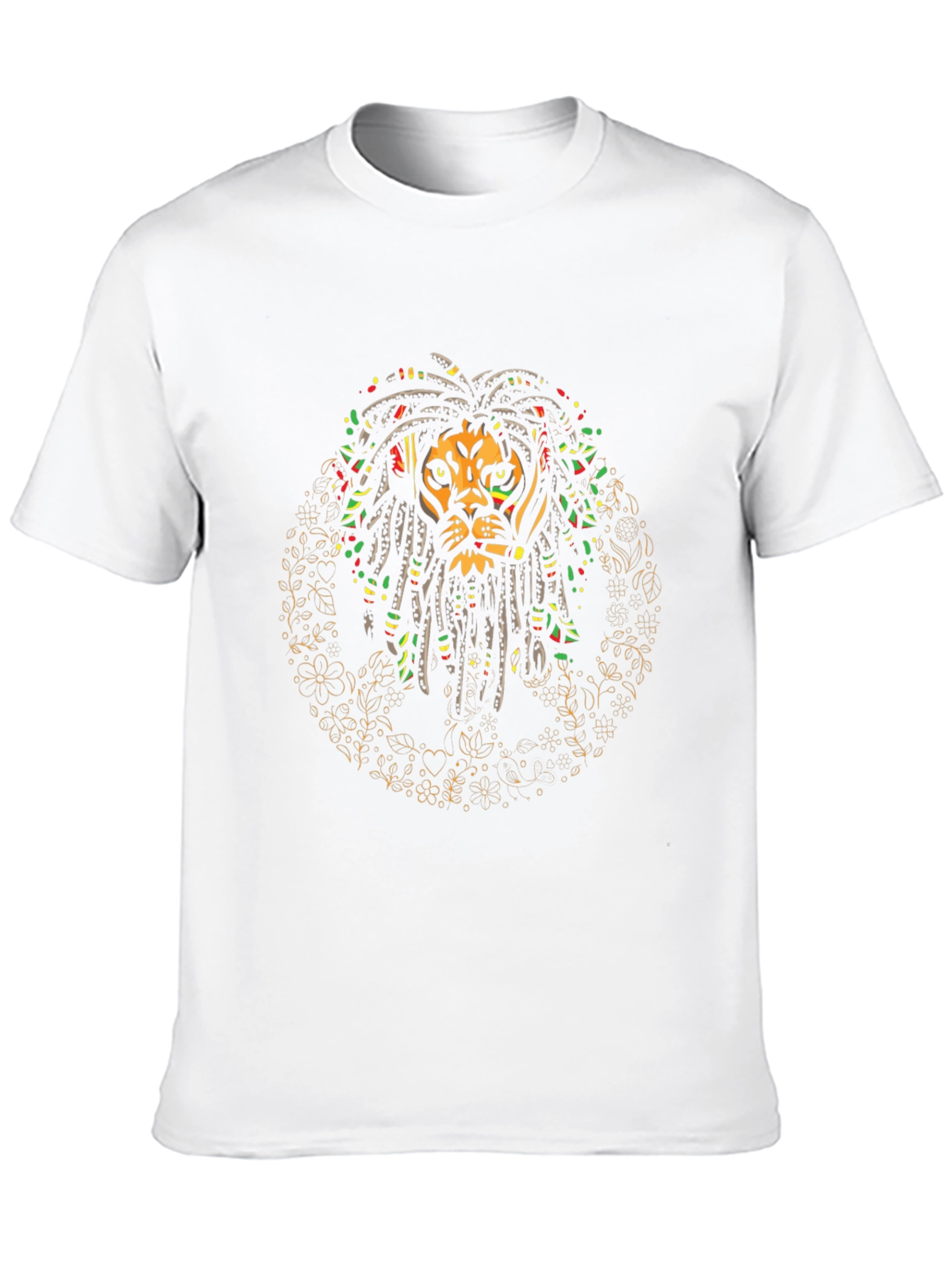 Rasta Lion Graphic Tee - Reggae Vibe T-Shirt