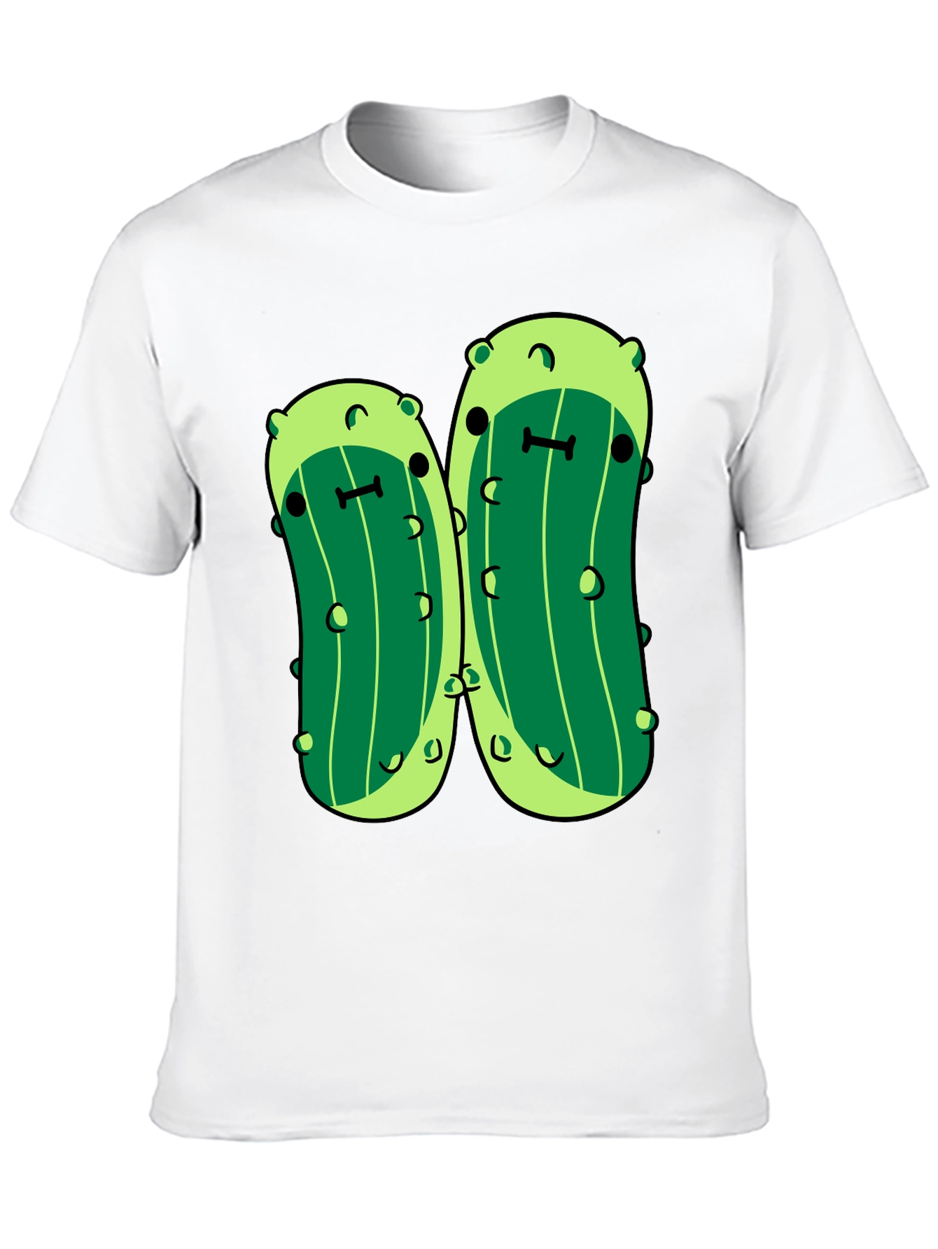 Kawaii Pickle Graphic Tee - Unisex Black T-Shirt