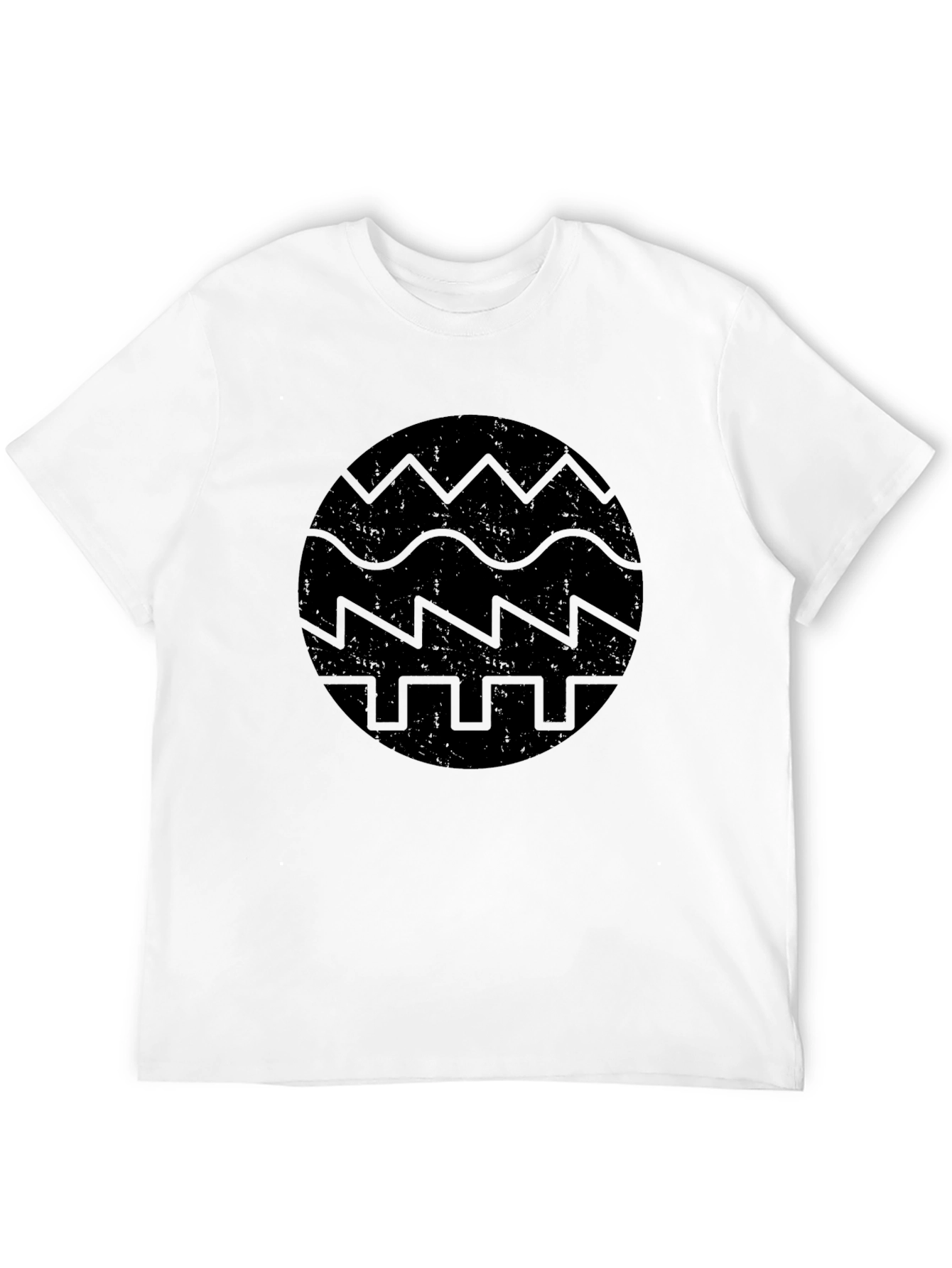 Abstract Graphic Print Black T-Shirt
