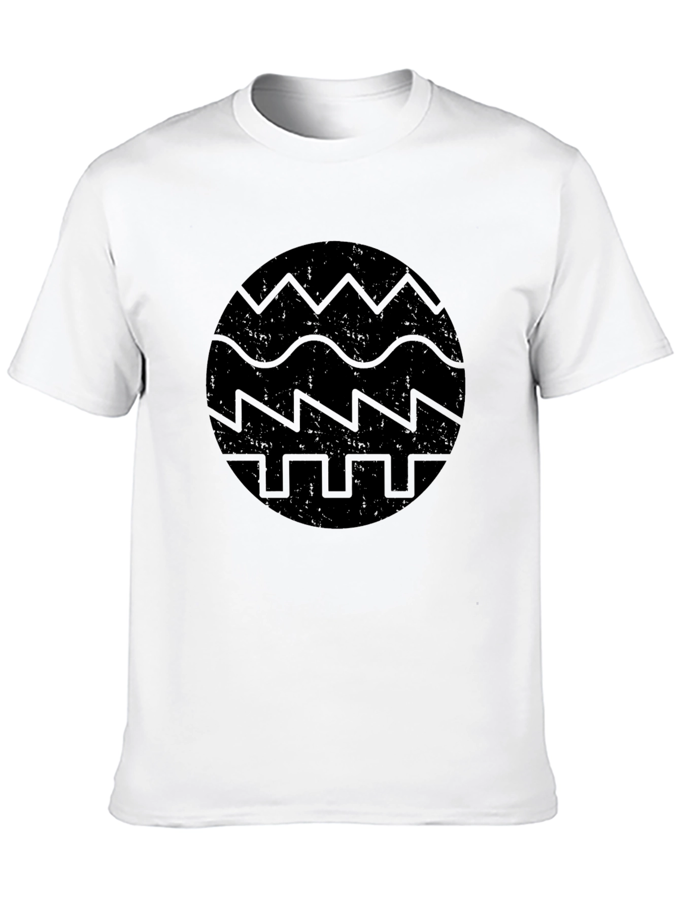 Abstract Graphic Print Black T-Shirt