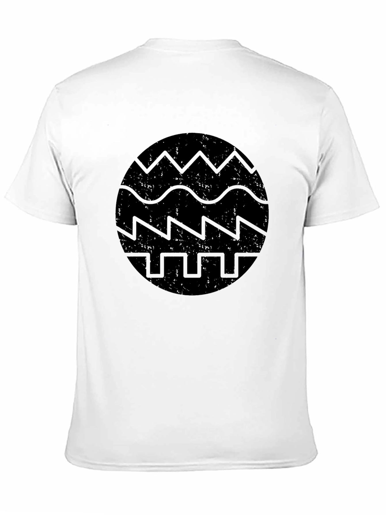 Abstract Graphic Print Black T-Shirt