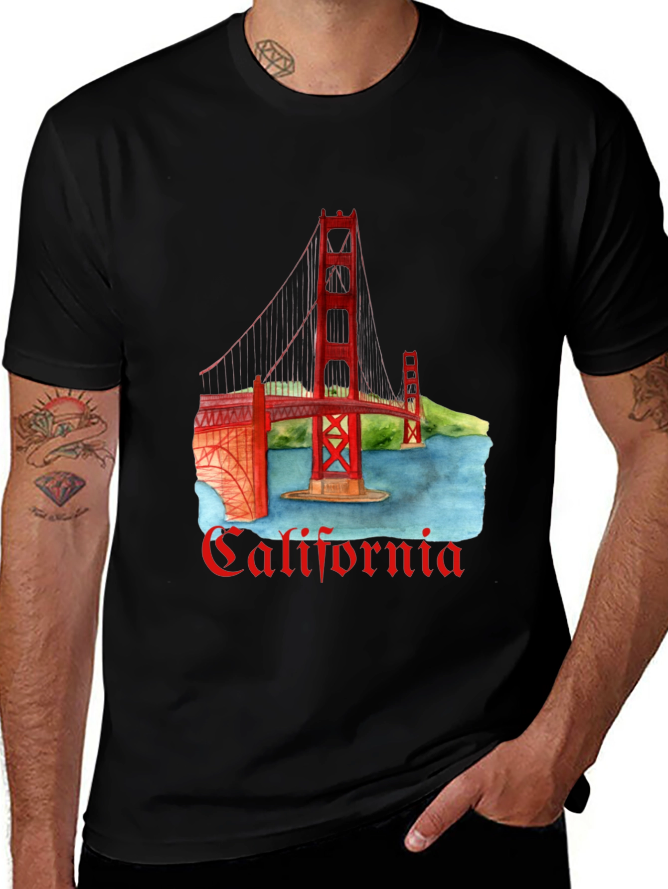 California Golden Gate Bridge Graphic Tee