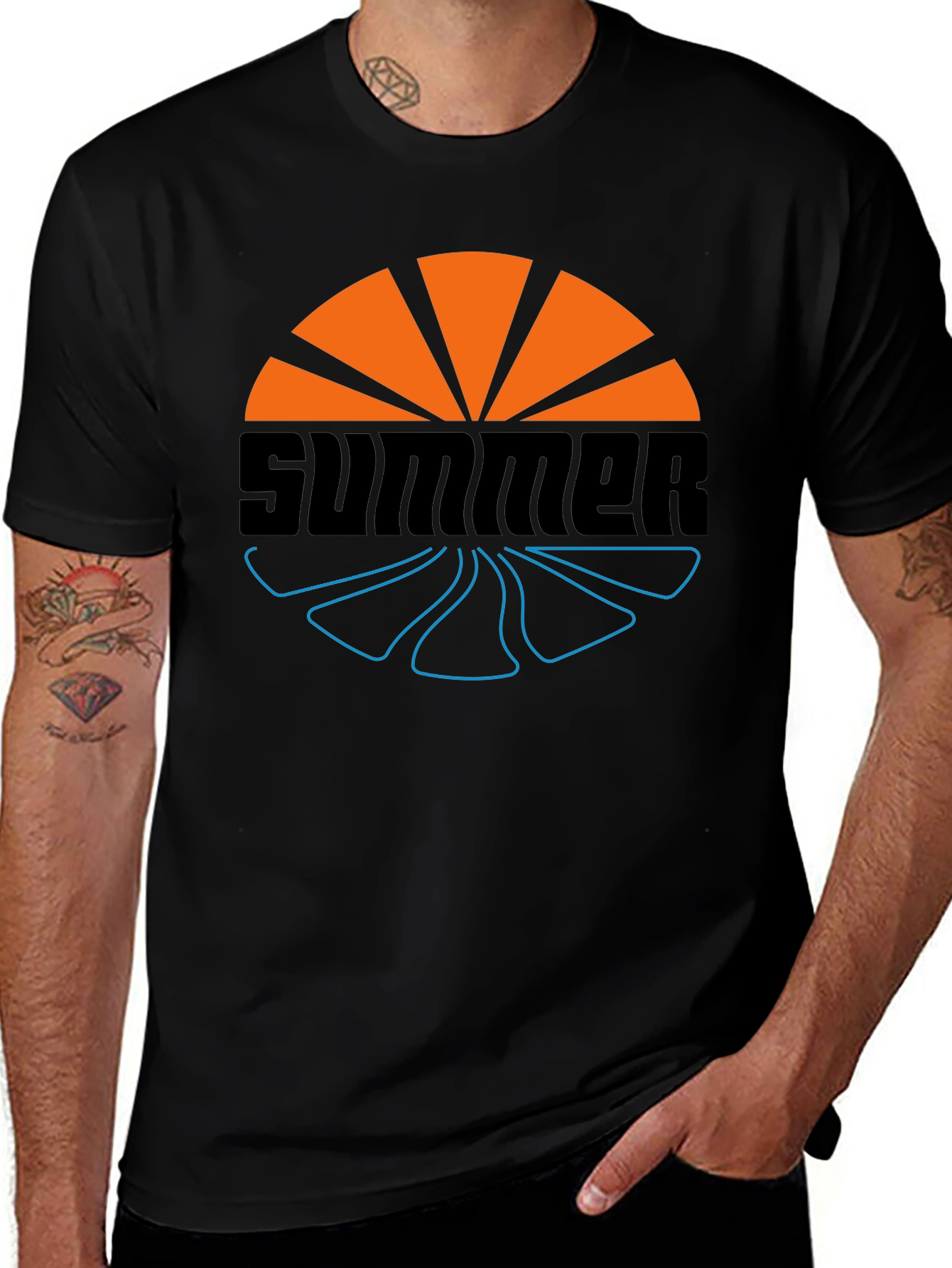 Summer Vibes Graphic Tee - Stylish Black T-Shirt