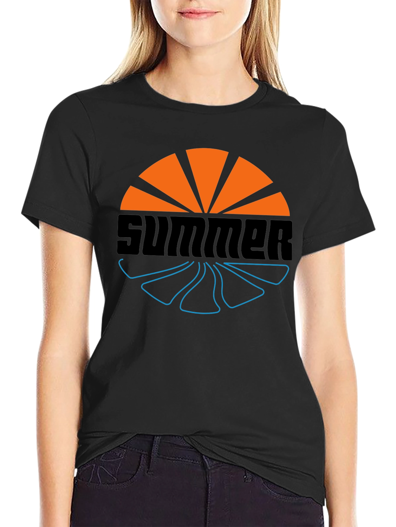 Summer Vibes Graphic Tee - Stylish Black T-Shirt