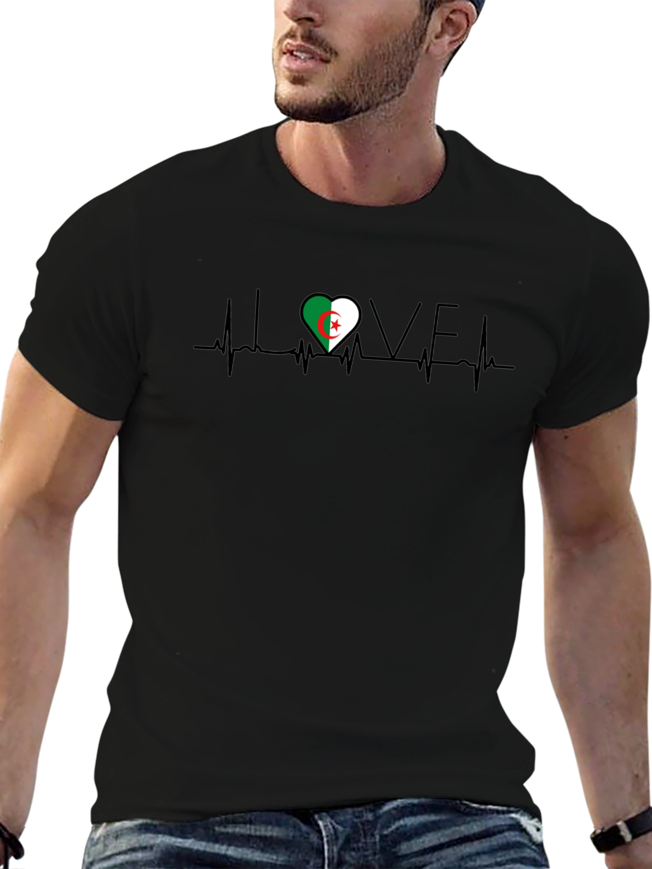 Algeria Heartbeat T-Shirt - I Love Algeria Tee