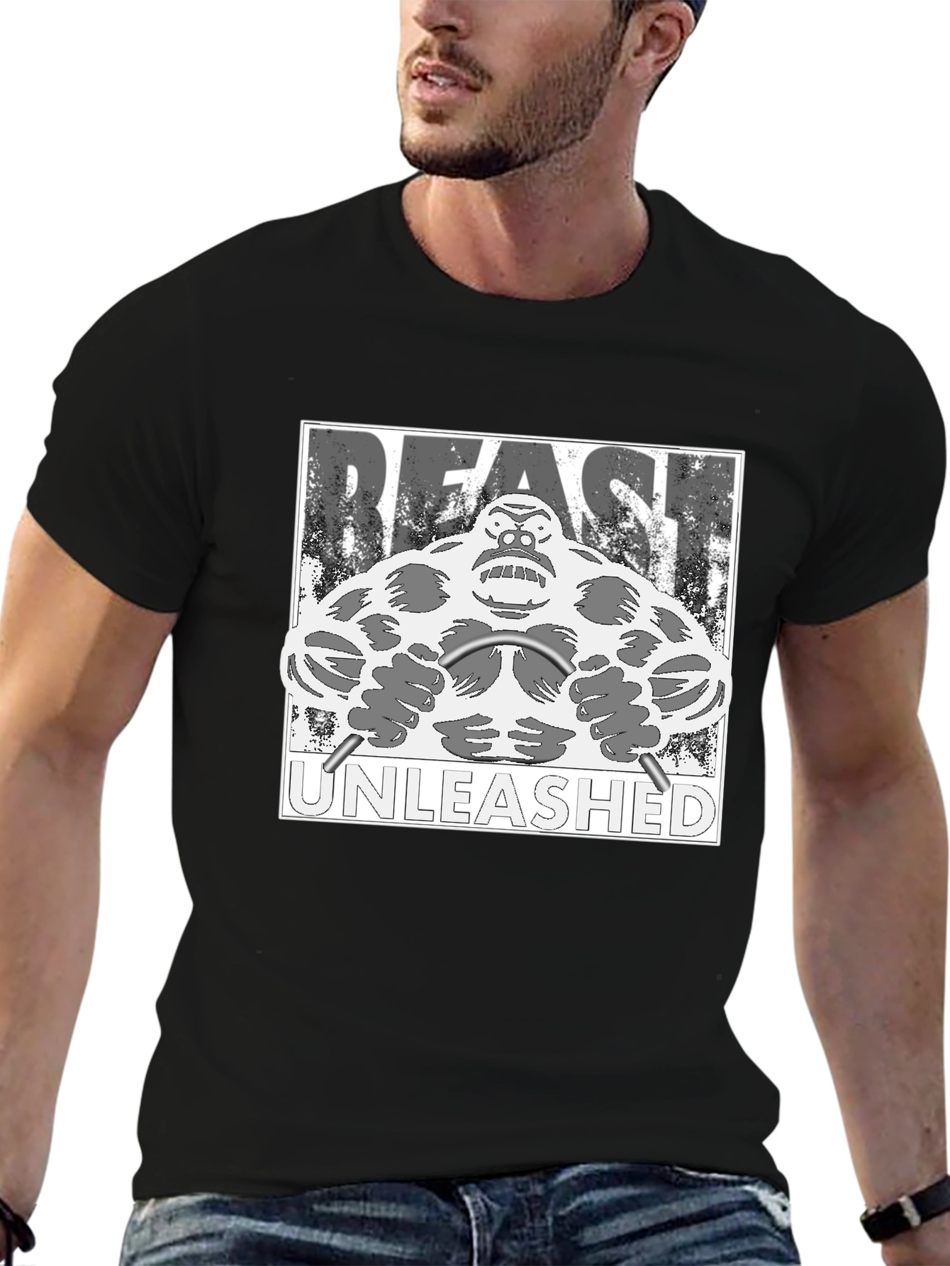 Beast Unleashed Graphic T-Shirt - Gorilla Gym Theme