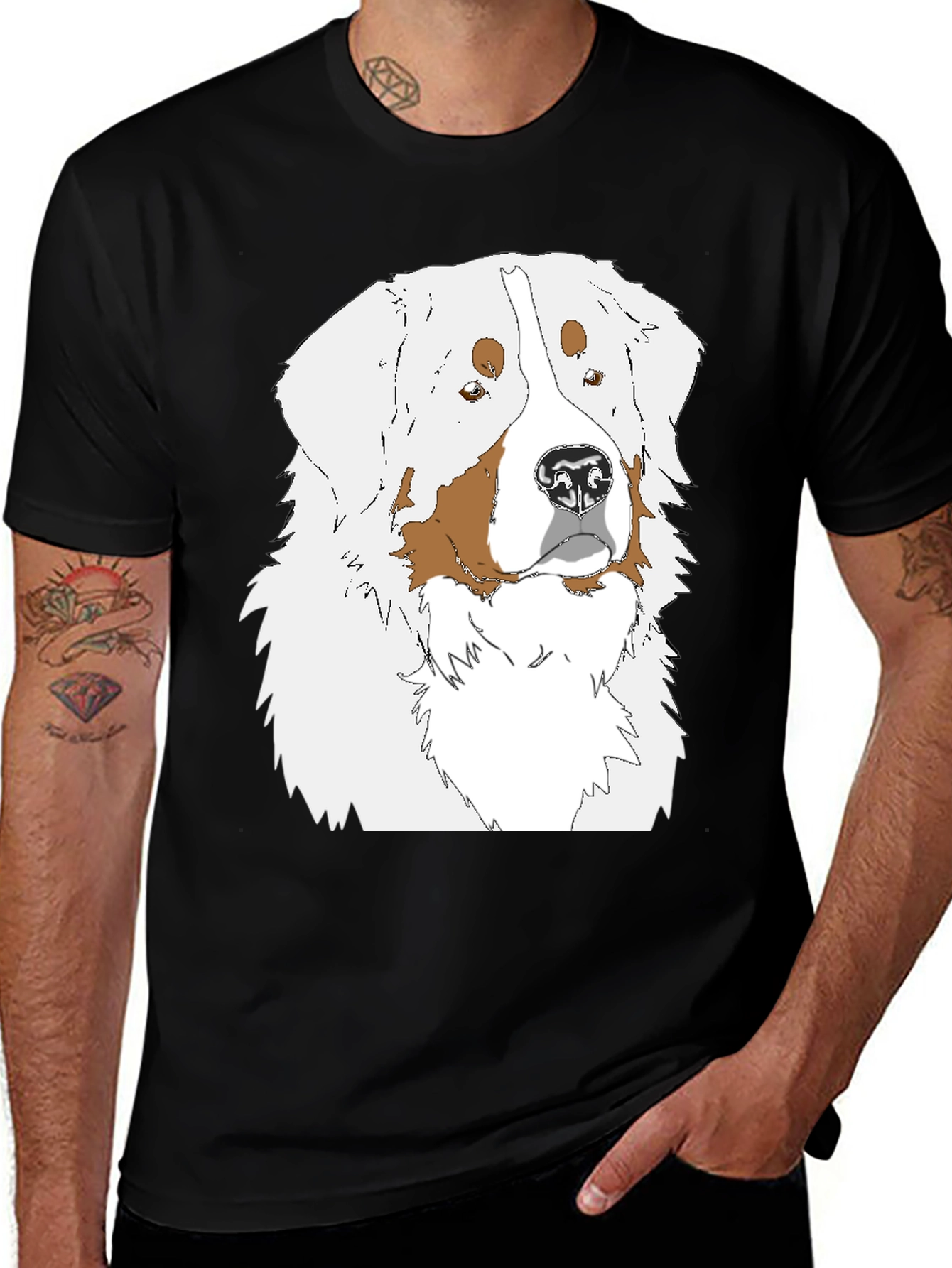 Bernese Mountain Dog T-Shirt - Cute Dog Graphic Tee