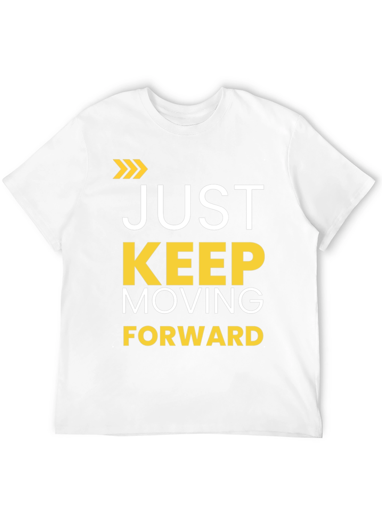 Motivational Just Keep Moving Forward Black T-Shirt