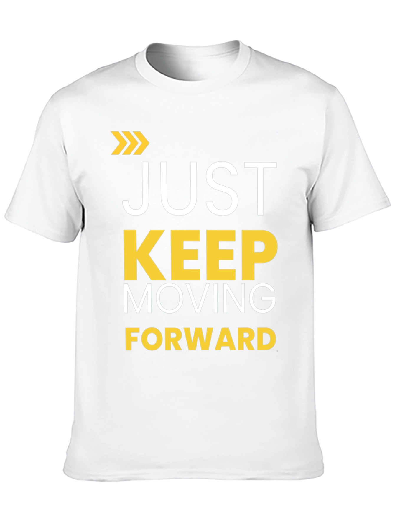 Motivational Just Keep Moving Forward Black T-Shirt