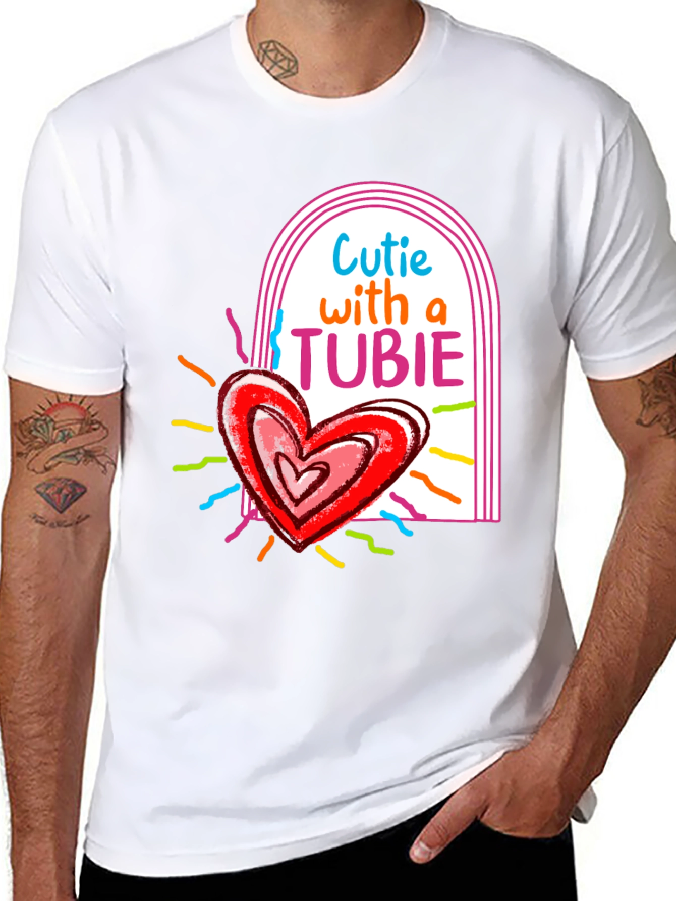 Cutie with a Tubie Heart Tee