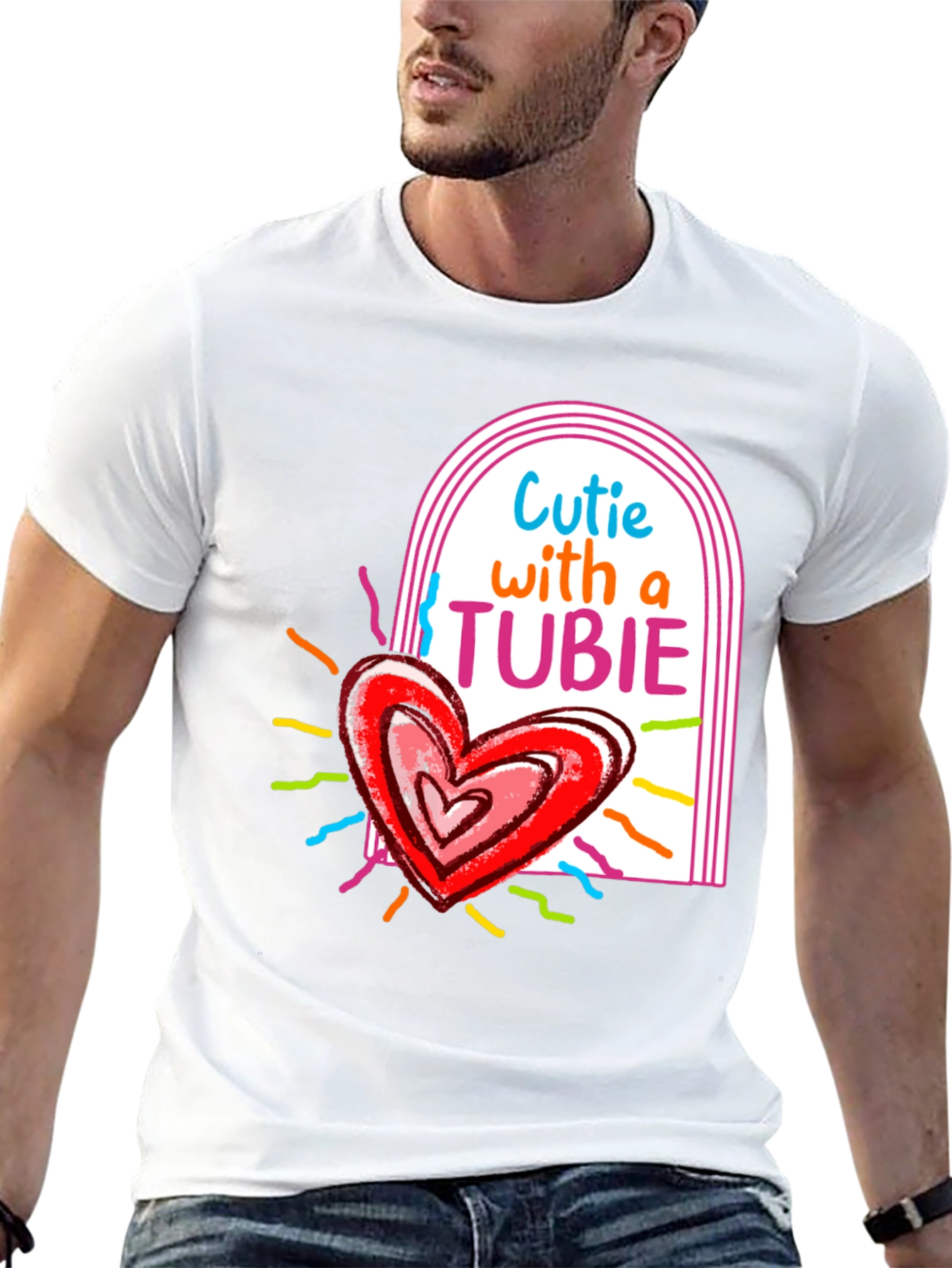 Cutie with a Tubie Heart Tee