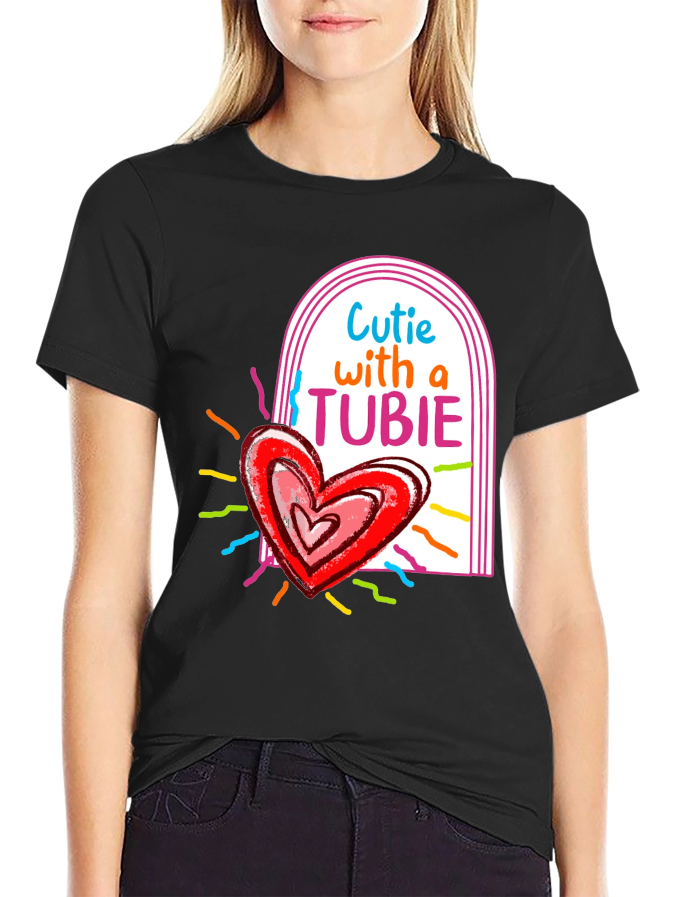 Cutie with a Tubie Heart Tee