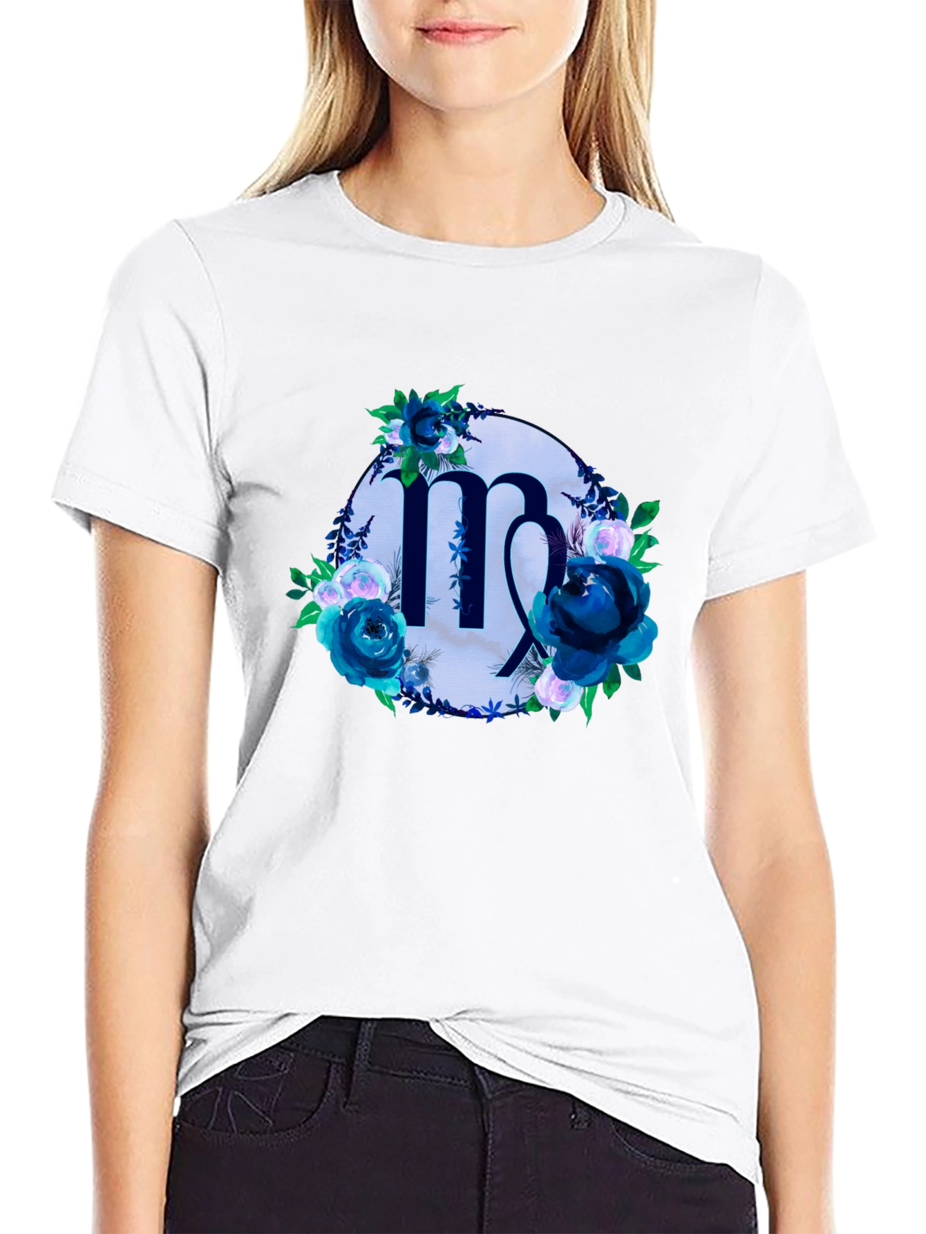 Virgo Zodiac Floral T-Shirt