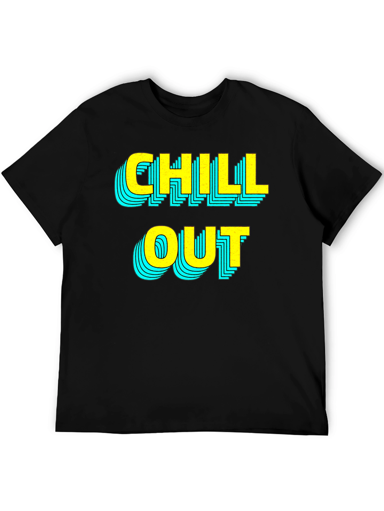 Chill Out Graphic T-Shirt - Black Casual Tee
