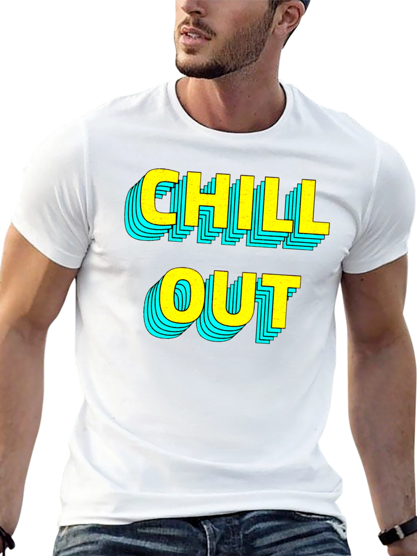 Chill Out Graphic T-Shirt - Black Casual Tee