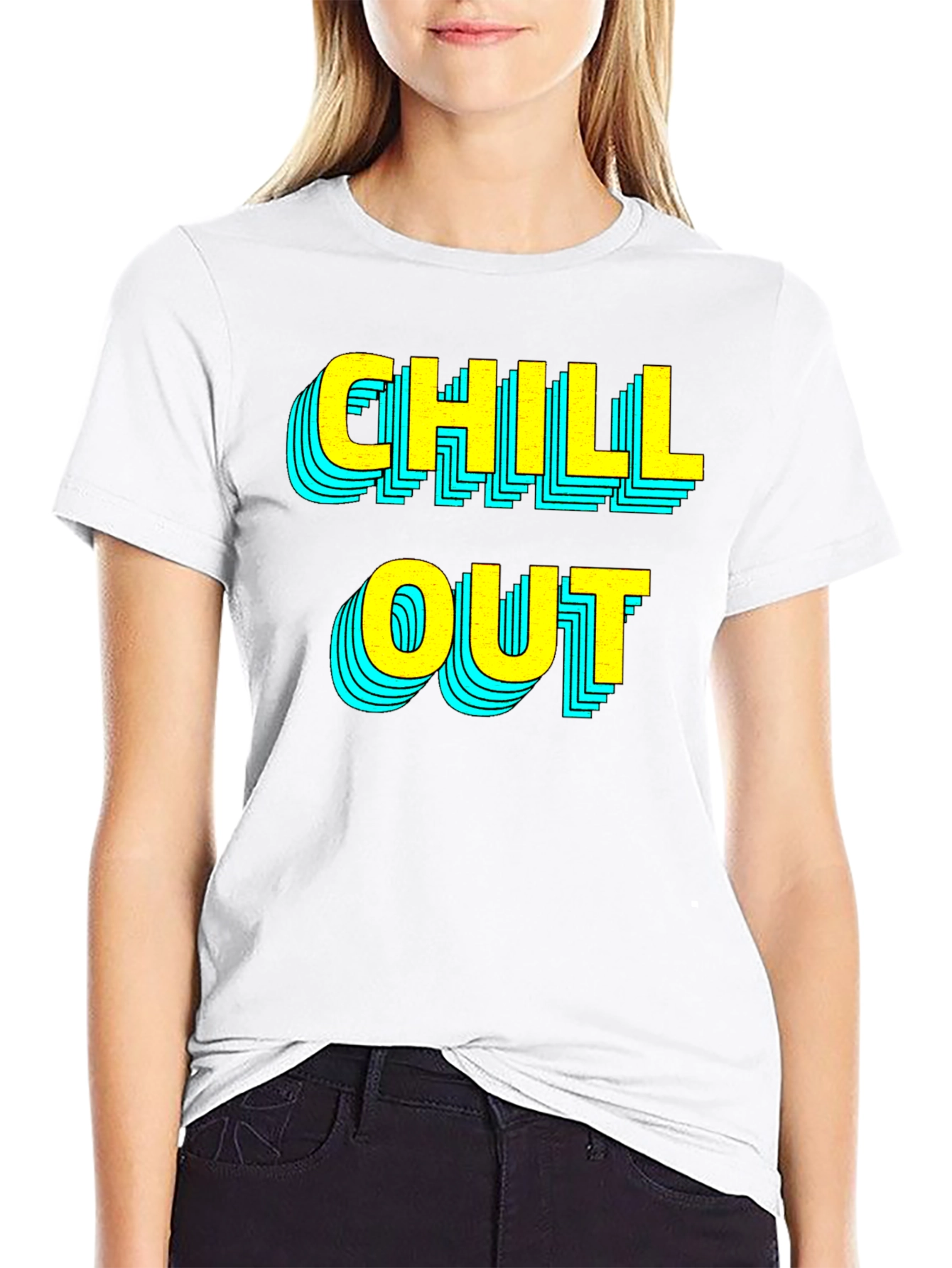 Chill Out Graphic T-Shirt - Black Casual Tee